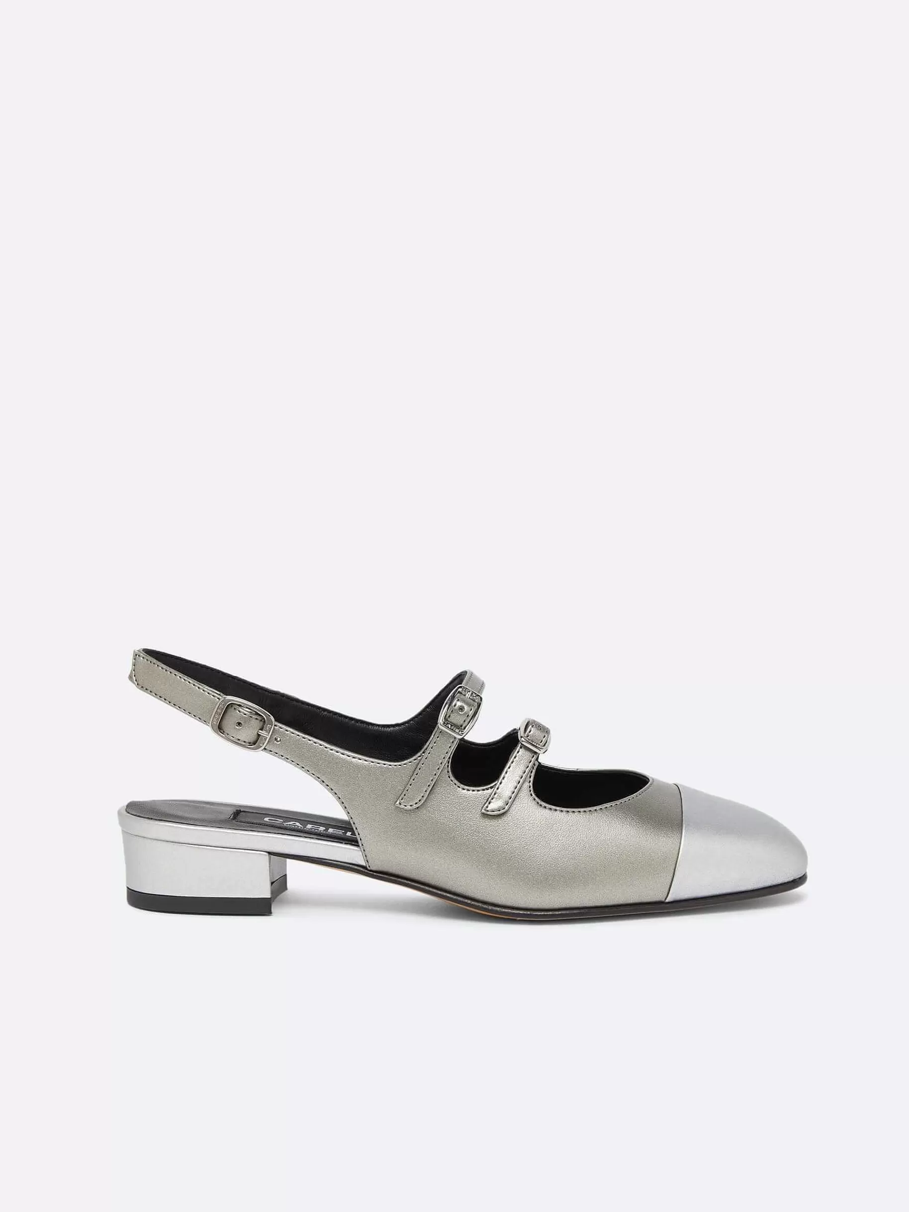 Women Carel Slingbacks-Bi Silver Appleskin Slingback Mary Janes