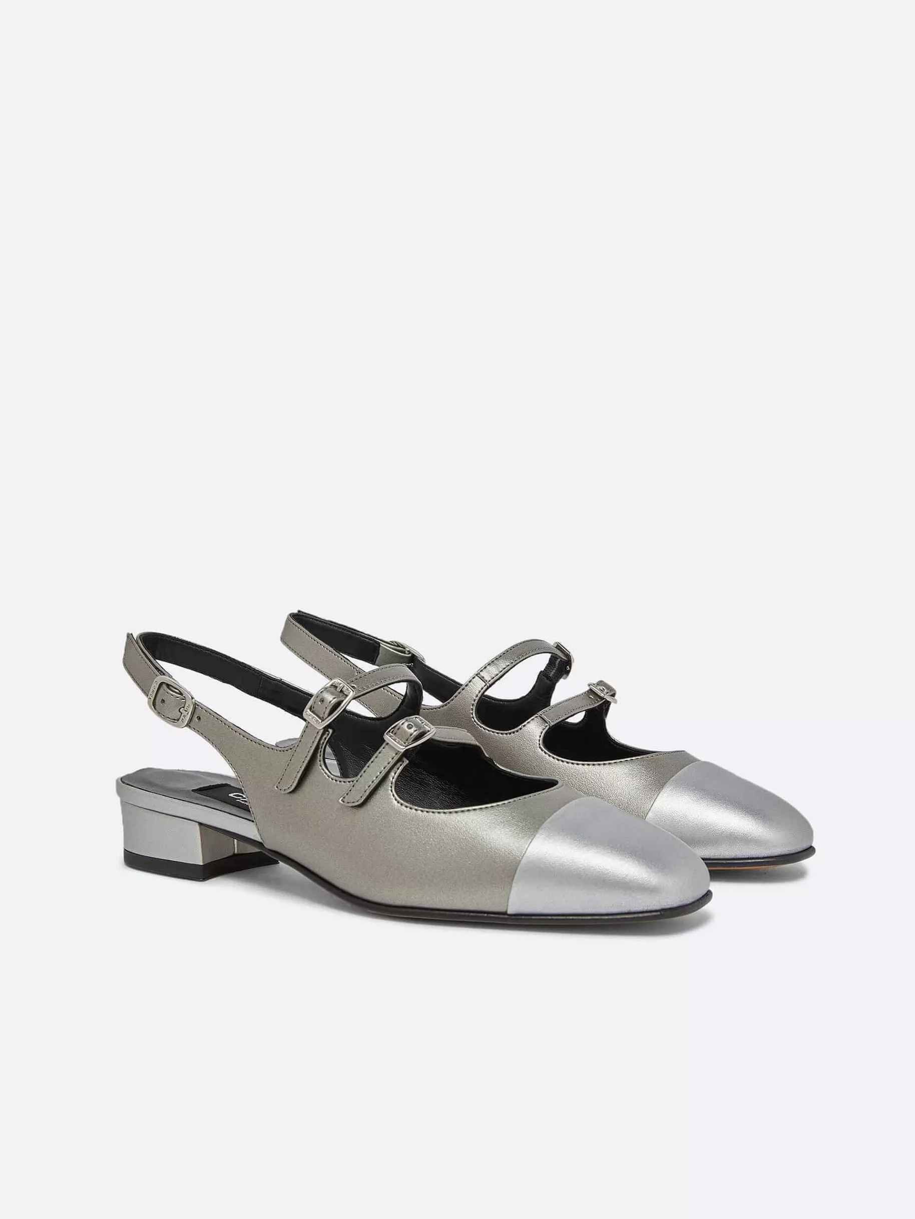 Women Carel Slingbacks-Bi Silver Appleskin Slingback Mary Janes
