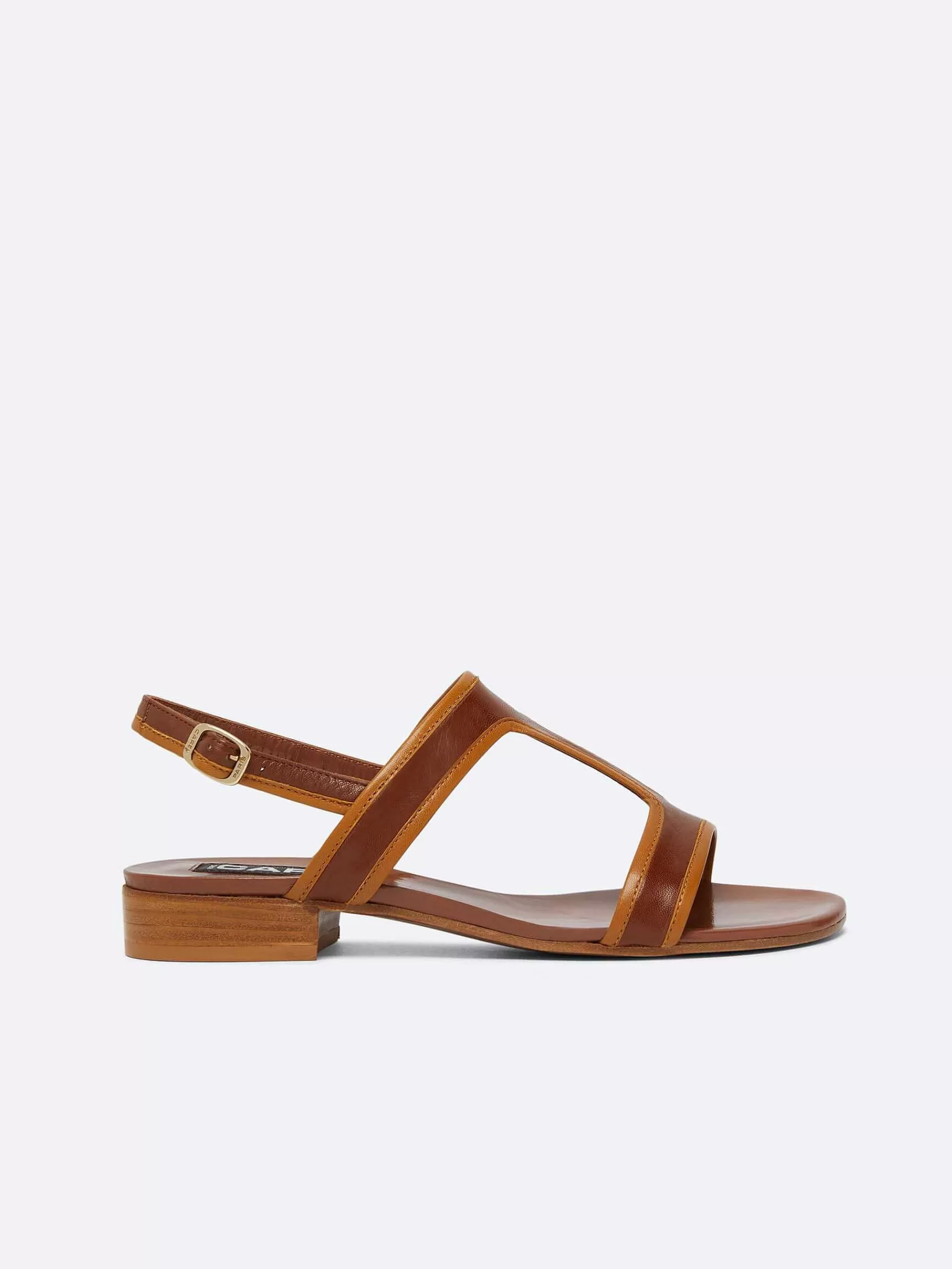 Women Carel Sandals And Mules-Bi-Brown Leather Sandals