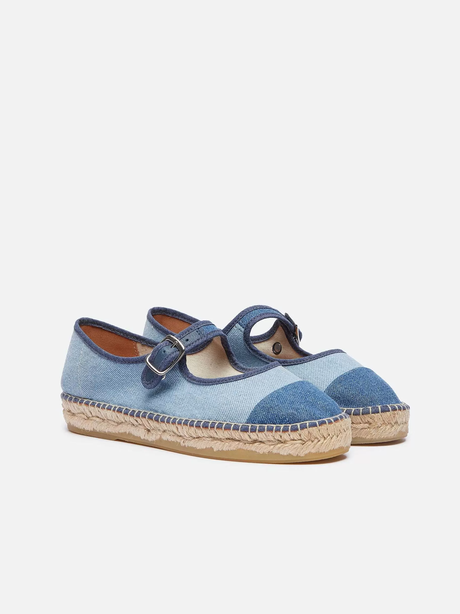Women Carel Mary Janes-Bi-Denim Canvas Mary Janes Espadrilles