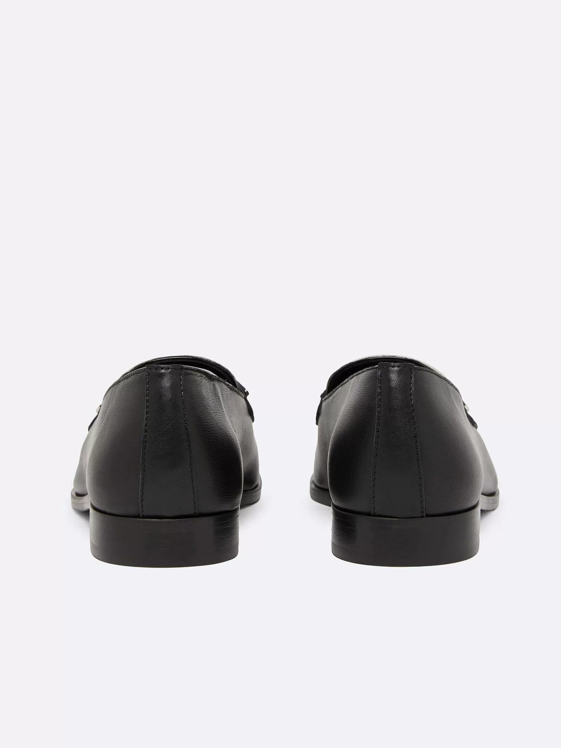 Women Carel Loafers-Black And Ivory Leather Loafers