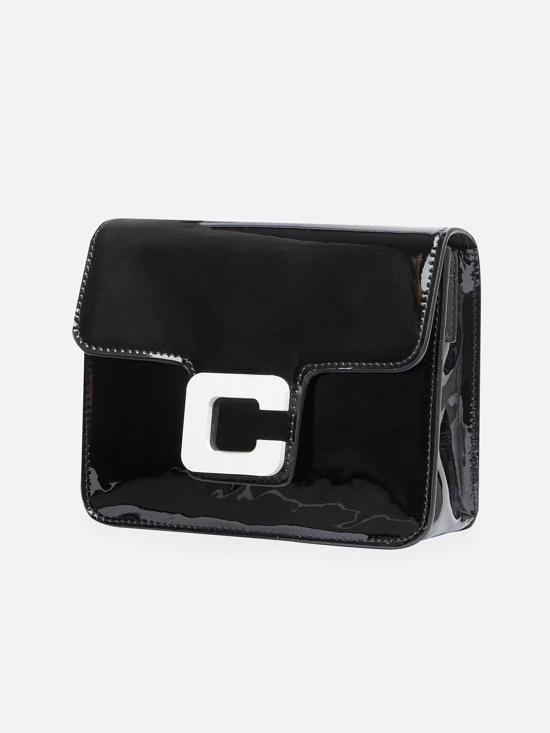 Women Carel Bags-Black Patent Leather Bag