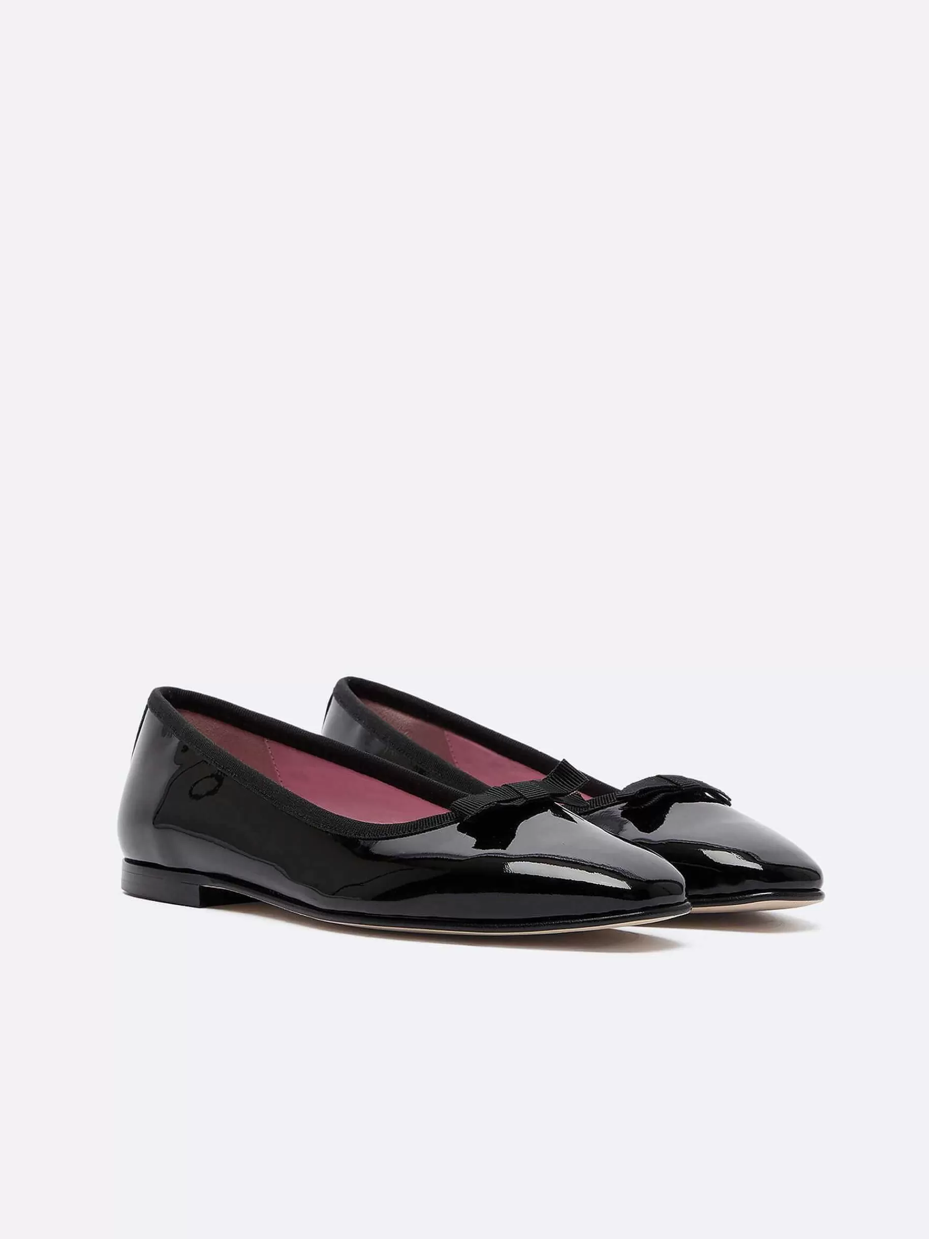 Women Carel Ballet Flats-Black Patent Leather Ballet Flats