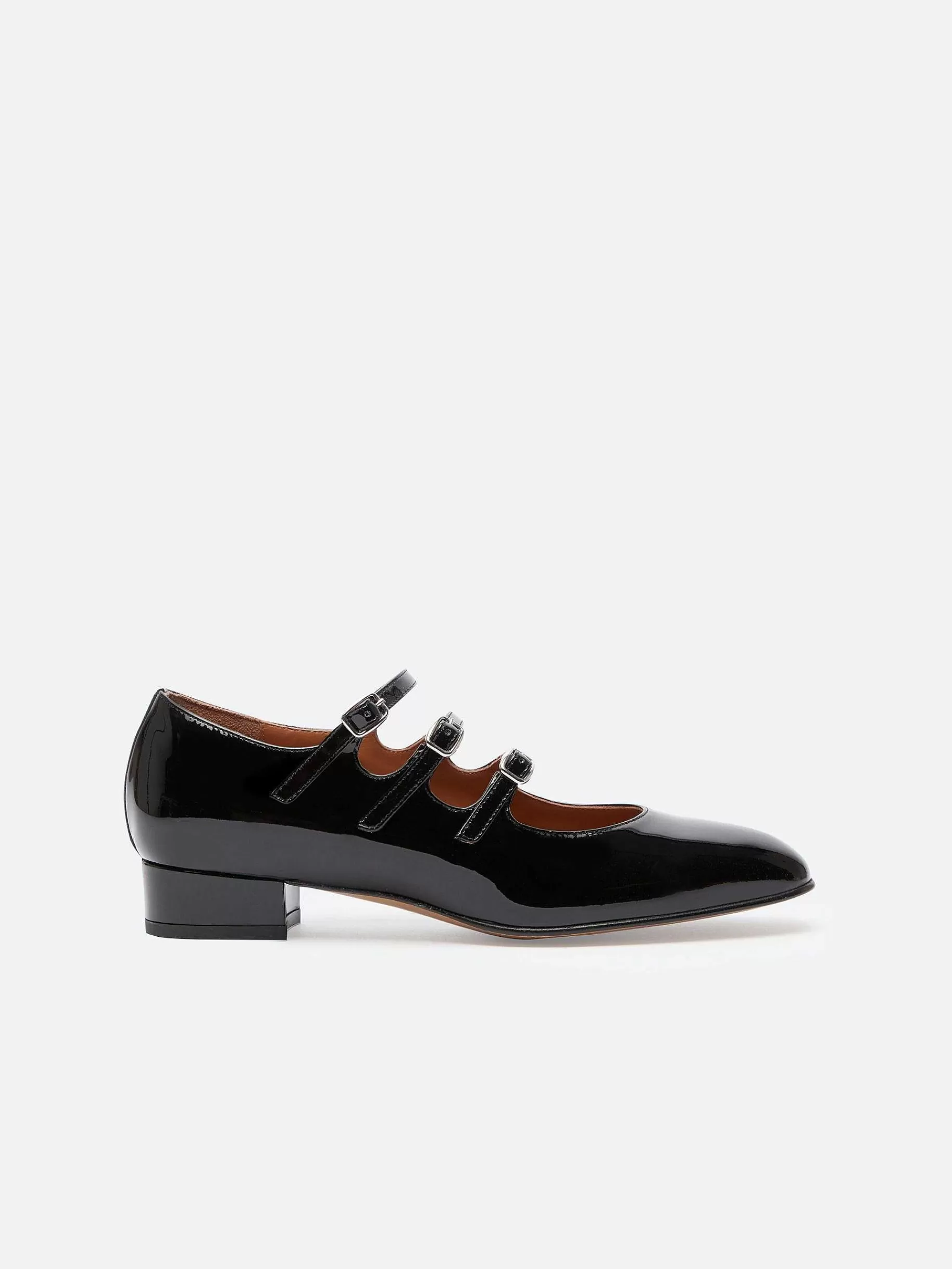 Women Carel Ballet Flats-Black Patent Leather Mary Janes Ballet Flats