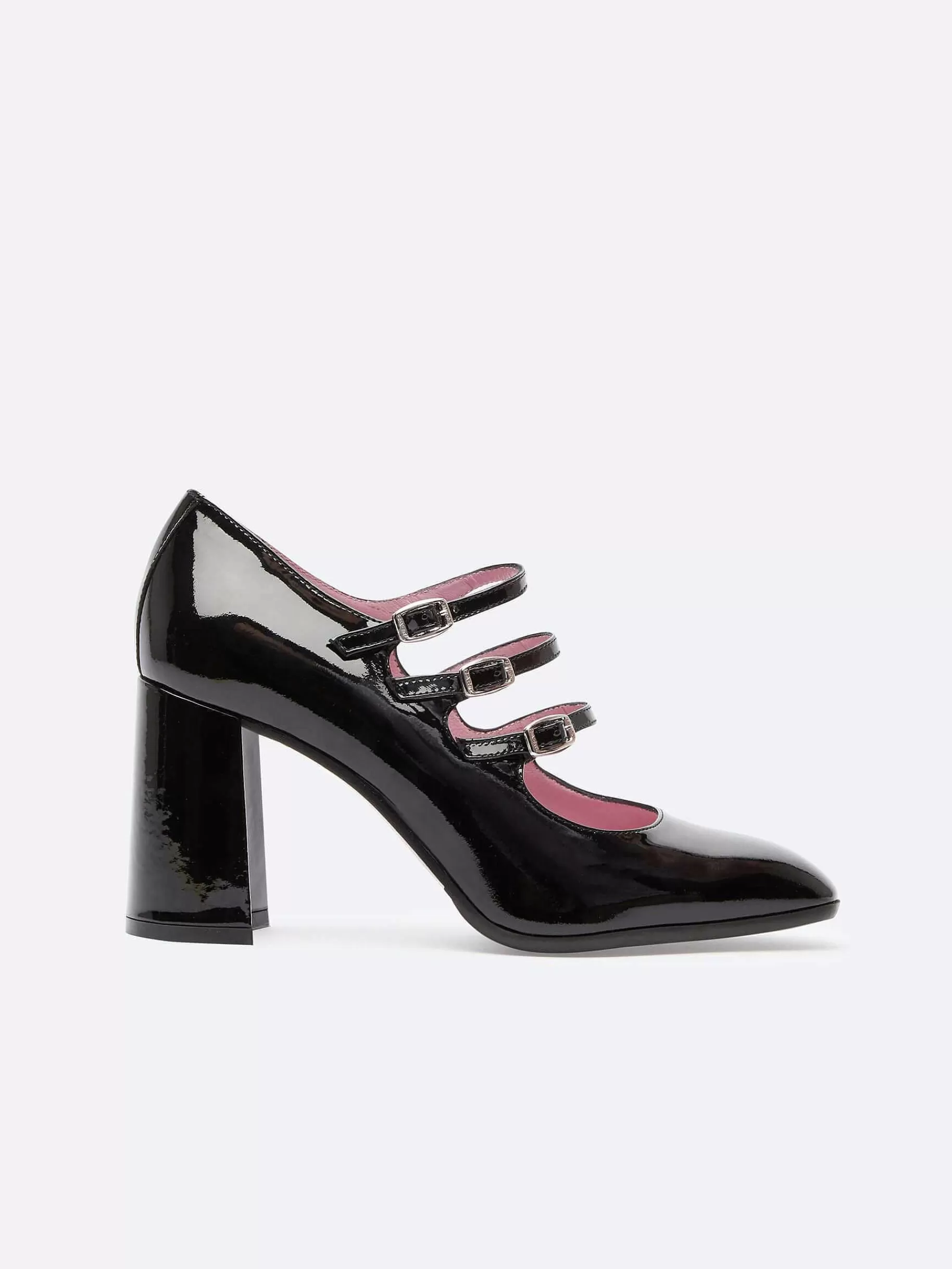 Women Carel Mary Janes-Black Patent Leather Mary Janes Pumps