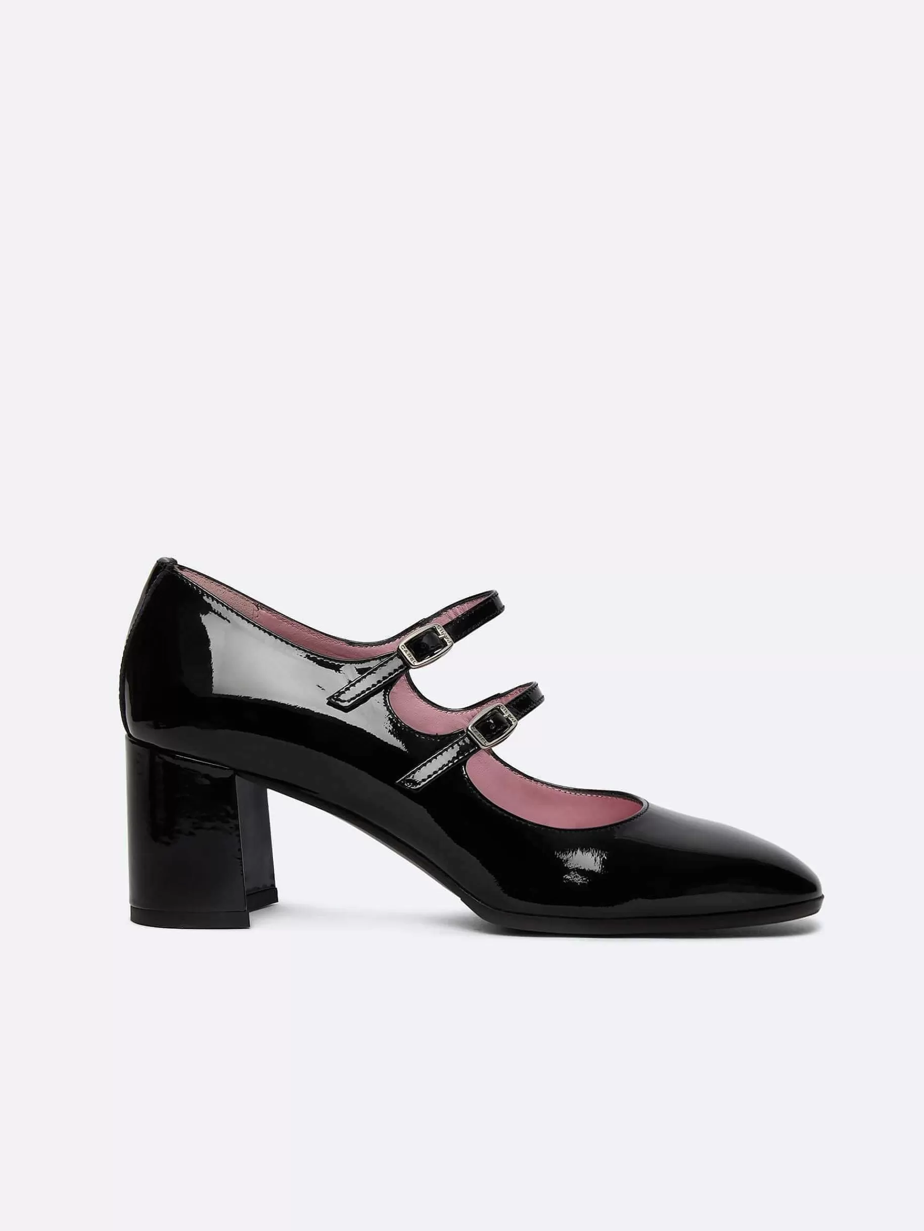 Women Carel Mary Janes-Black Patent Leather Mary Janes Pumps