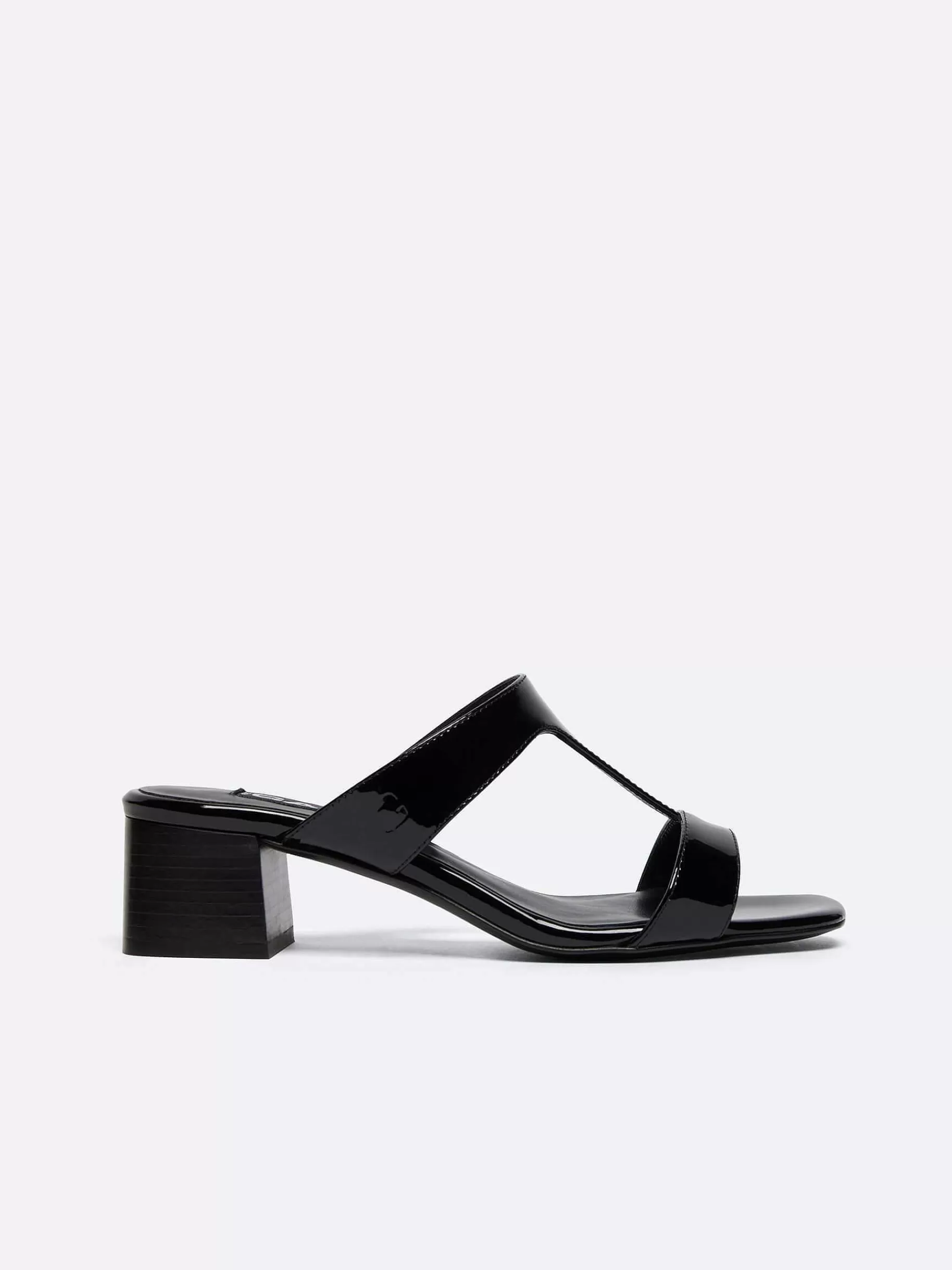 Women Carel Sandals And Mules-Black Patent Leather Mules