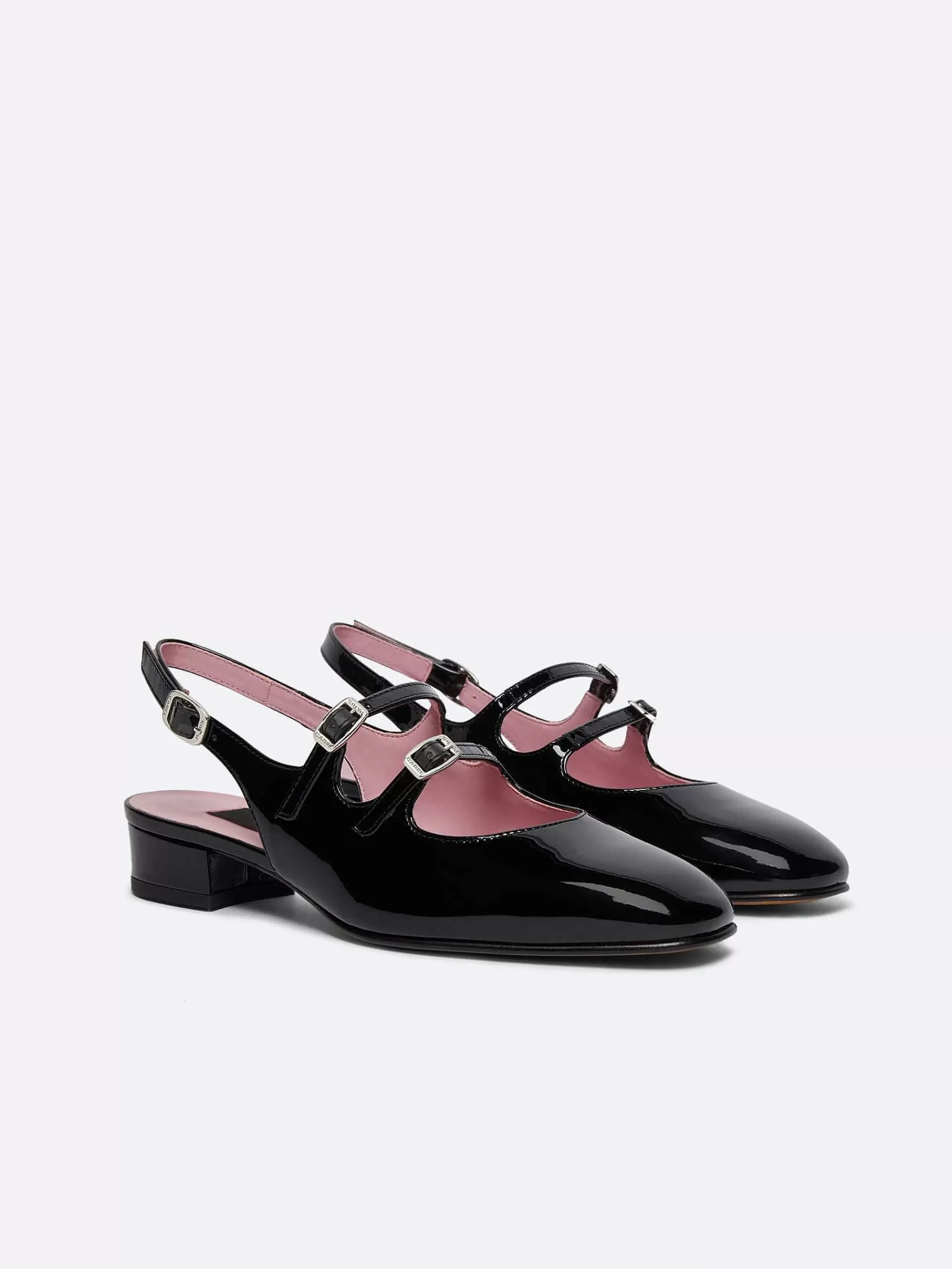 Women Carel Mary Janes-Black Patent Leather Slingback Mary Janes