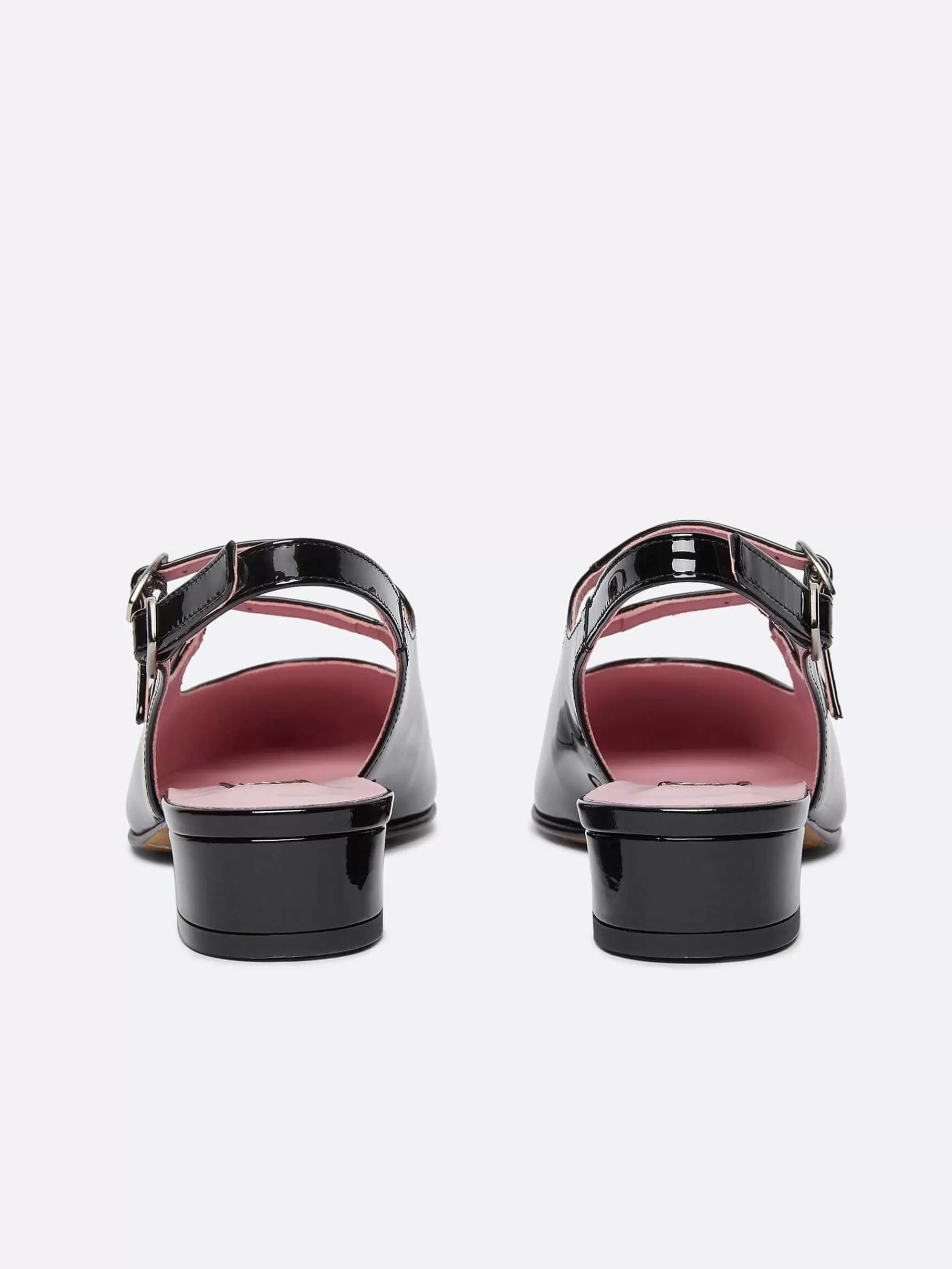 Women Carel Mary Janes-Black Patent Leather Slingback Mary Janes