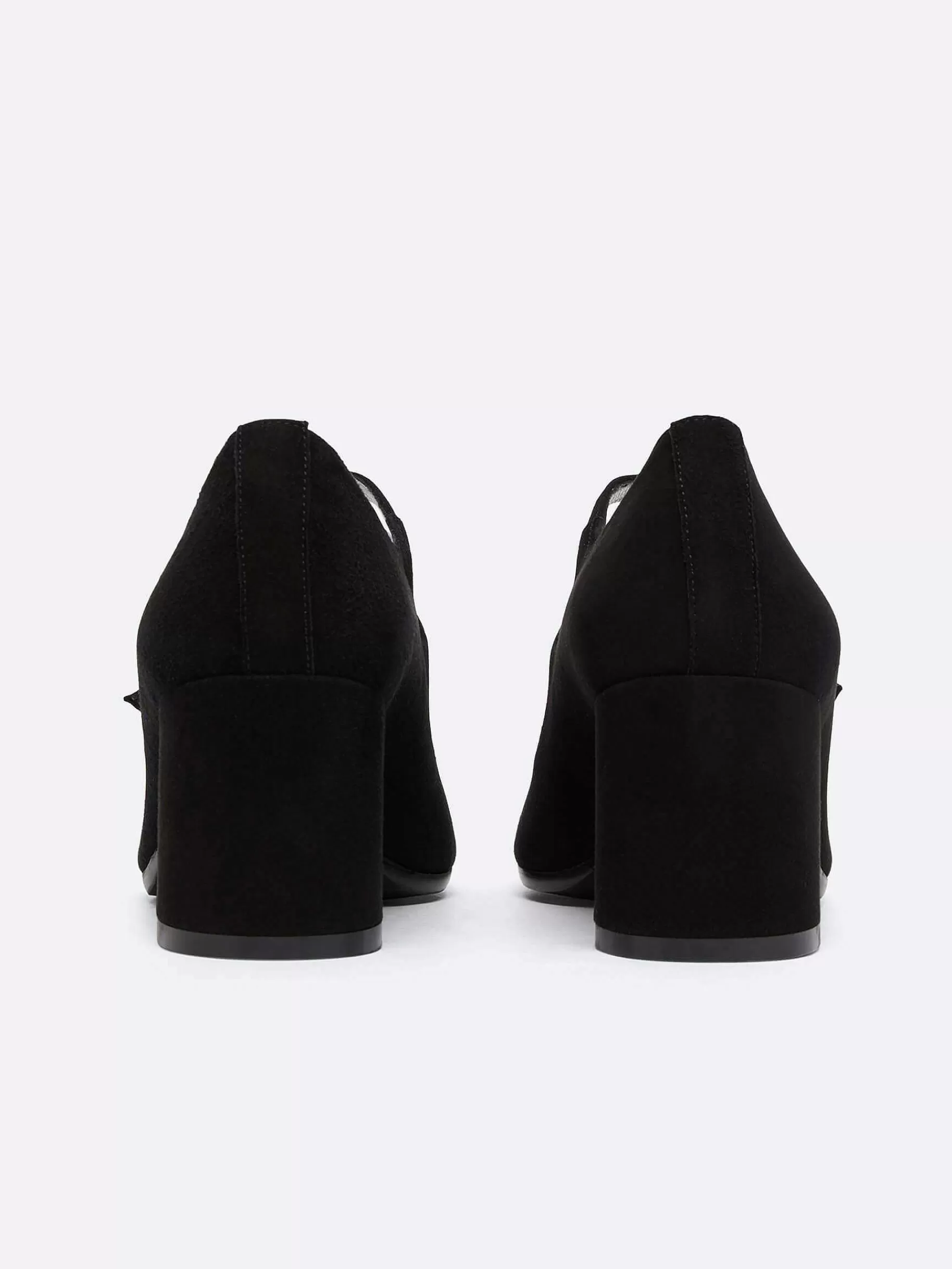 Women Carel Mary Janes-Black Suede Leather Mary Janes Pumps