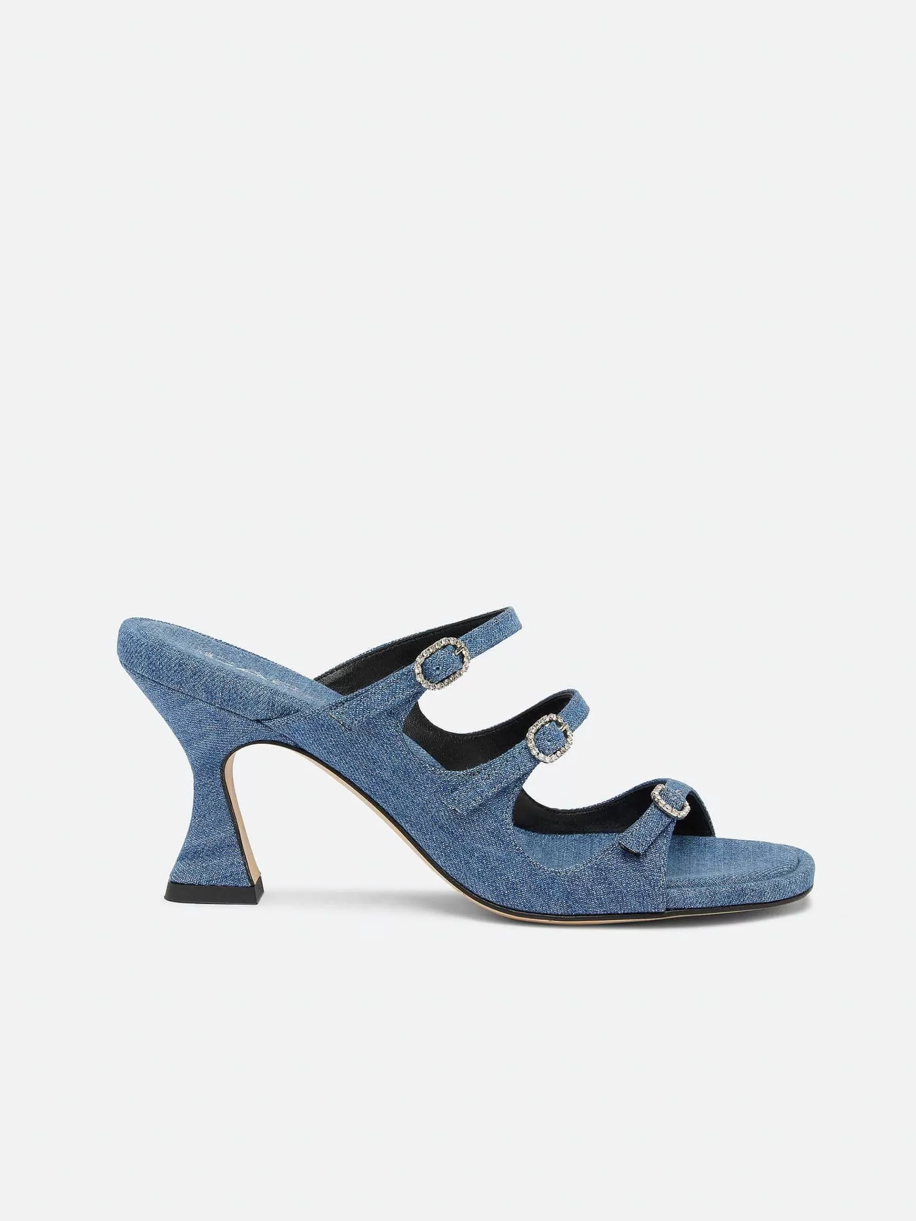 Women Carel Sandals And Mules-Blue Denim Mules
