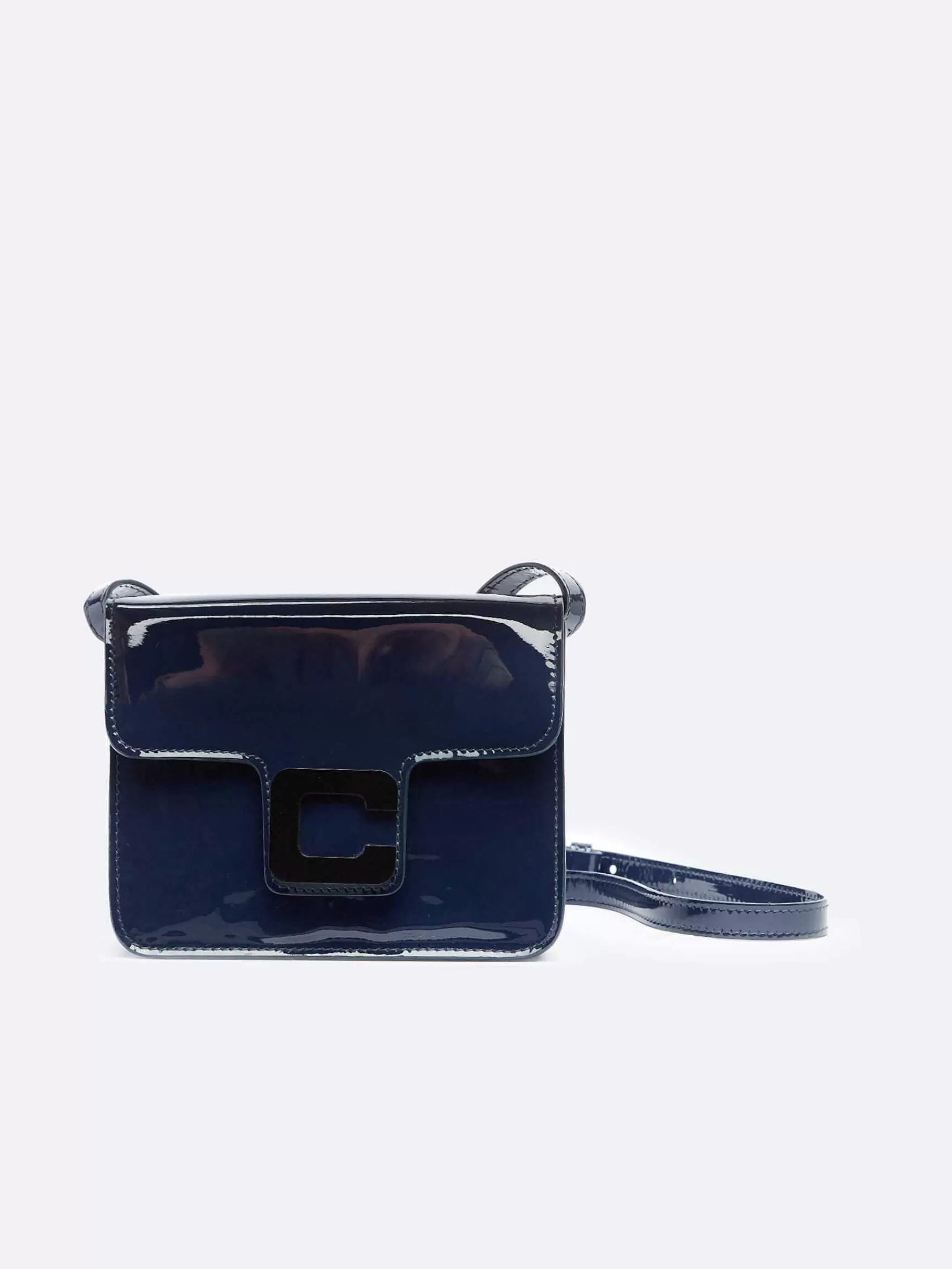 Women Carel Bags-Blue Patent Leather Bag