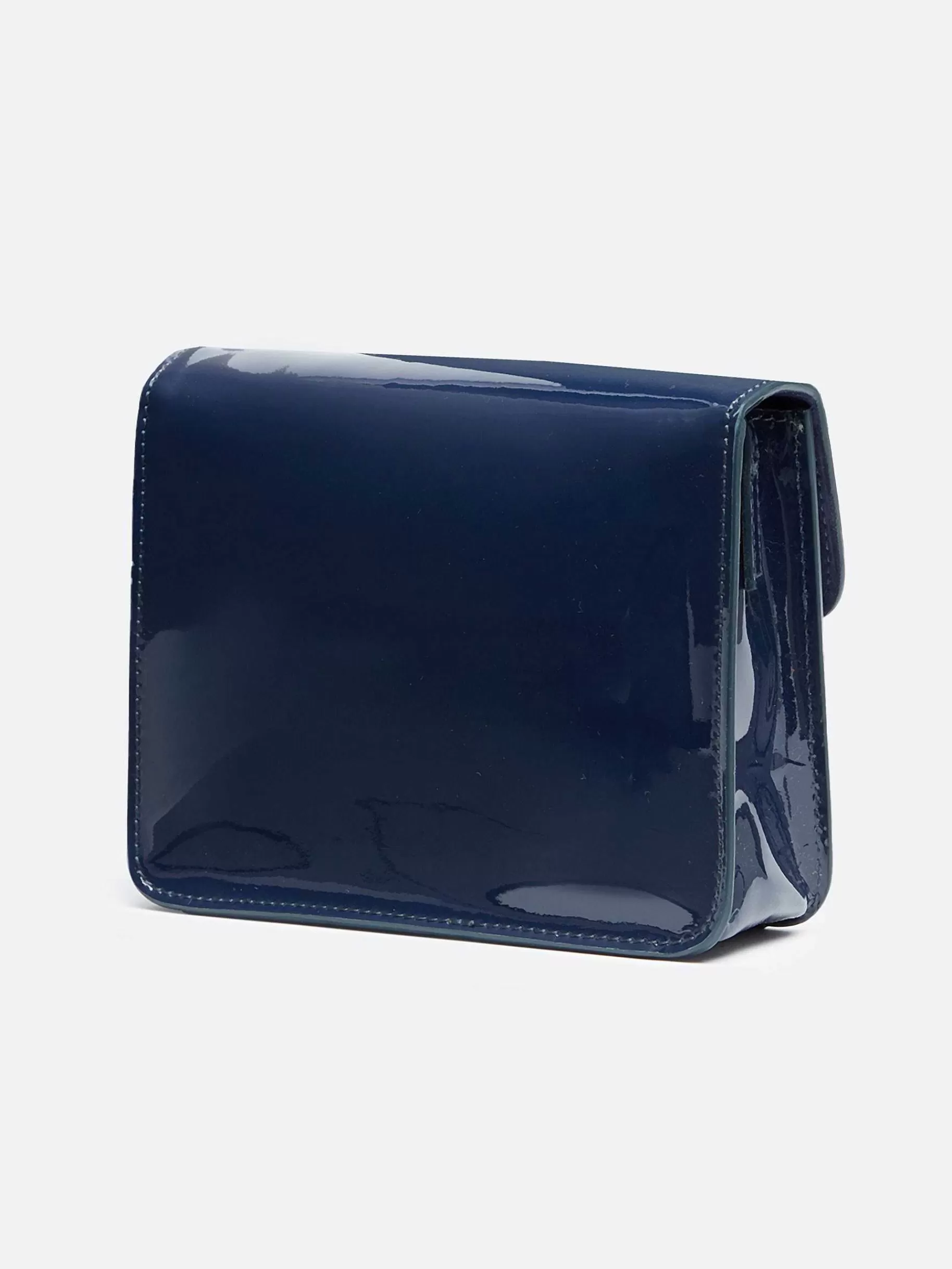 Women Carel Bags-Blue Patent Leather Bag
