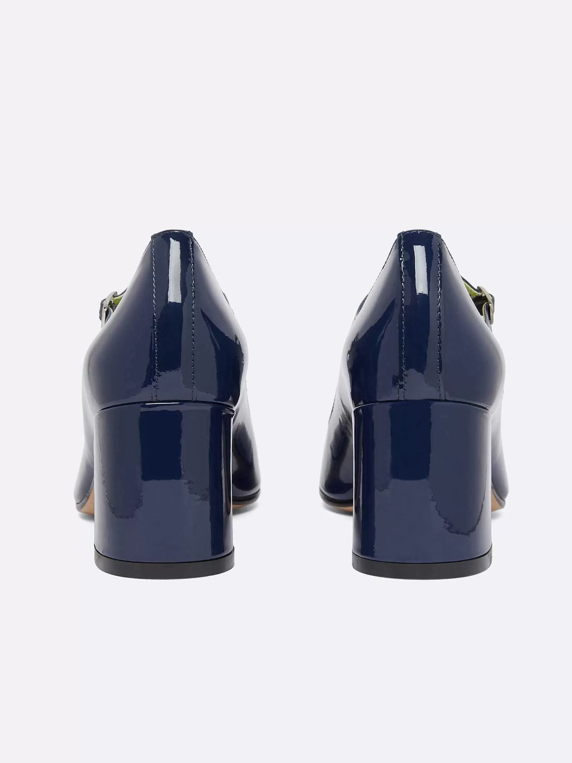 Women Carel Mary Janes-Blue Patent Leather Mary Janes Pumps