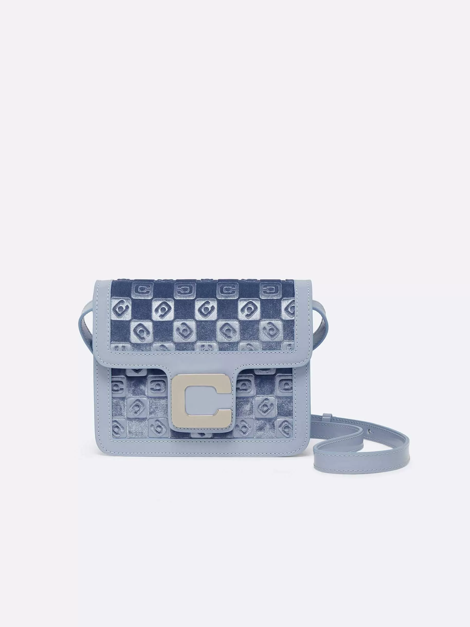 Women Carel Bags-Blue Velvet Bag