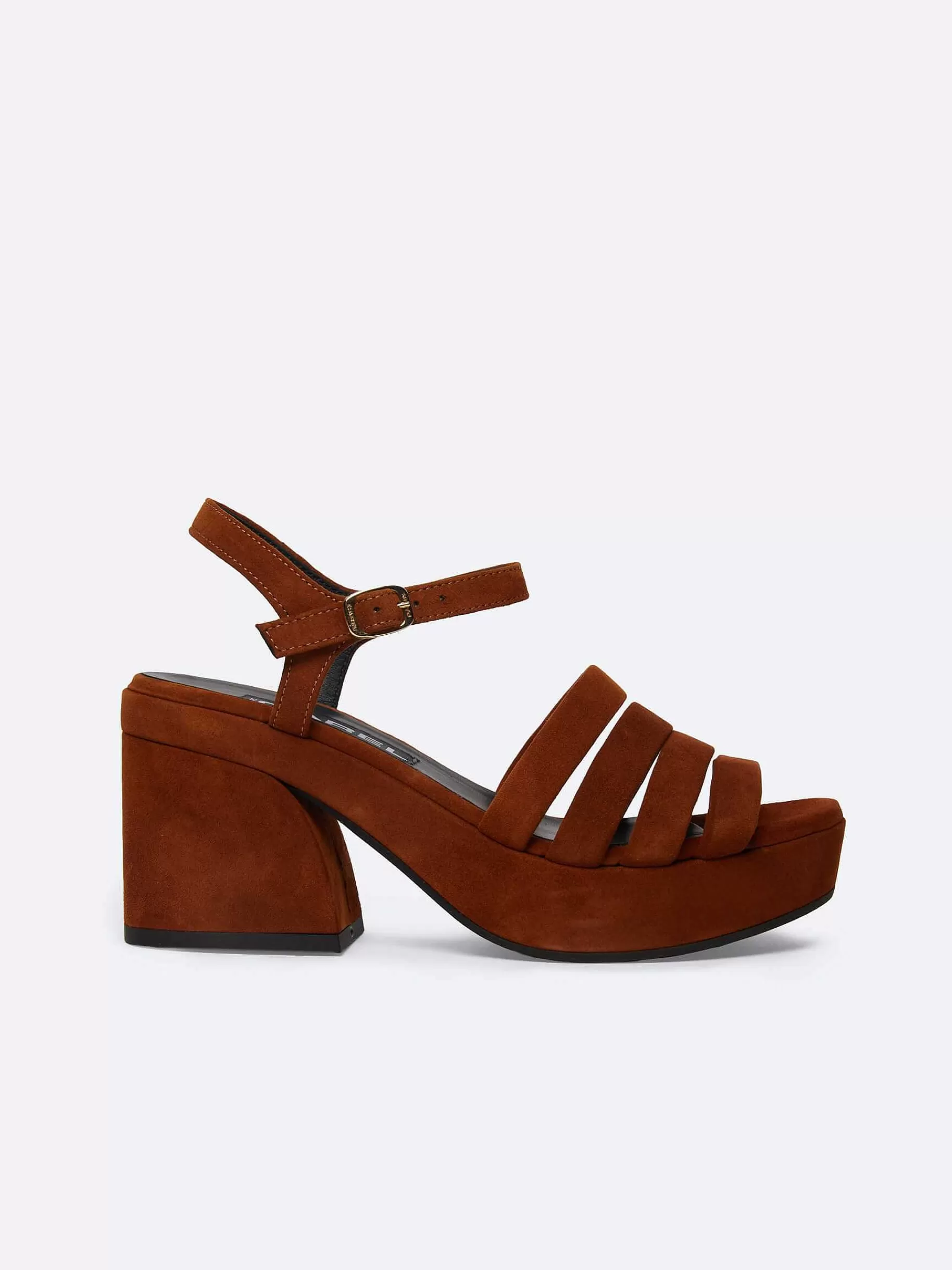 Women Carel Sandals And Mules-Camel Suede Leather Sandals