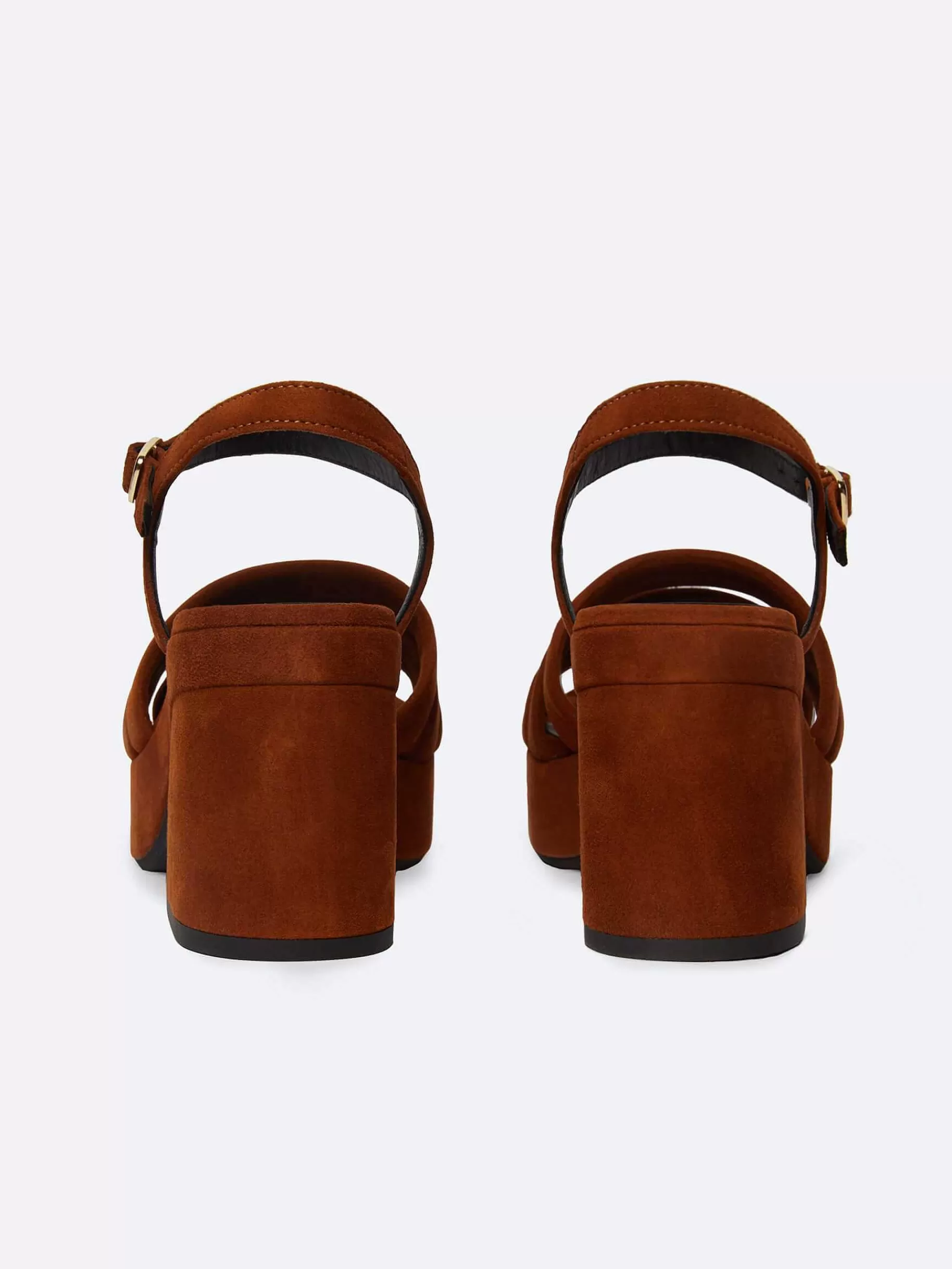 Women Carel Sandals And Mules-Camel Suede Leather Sandals