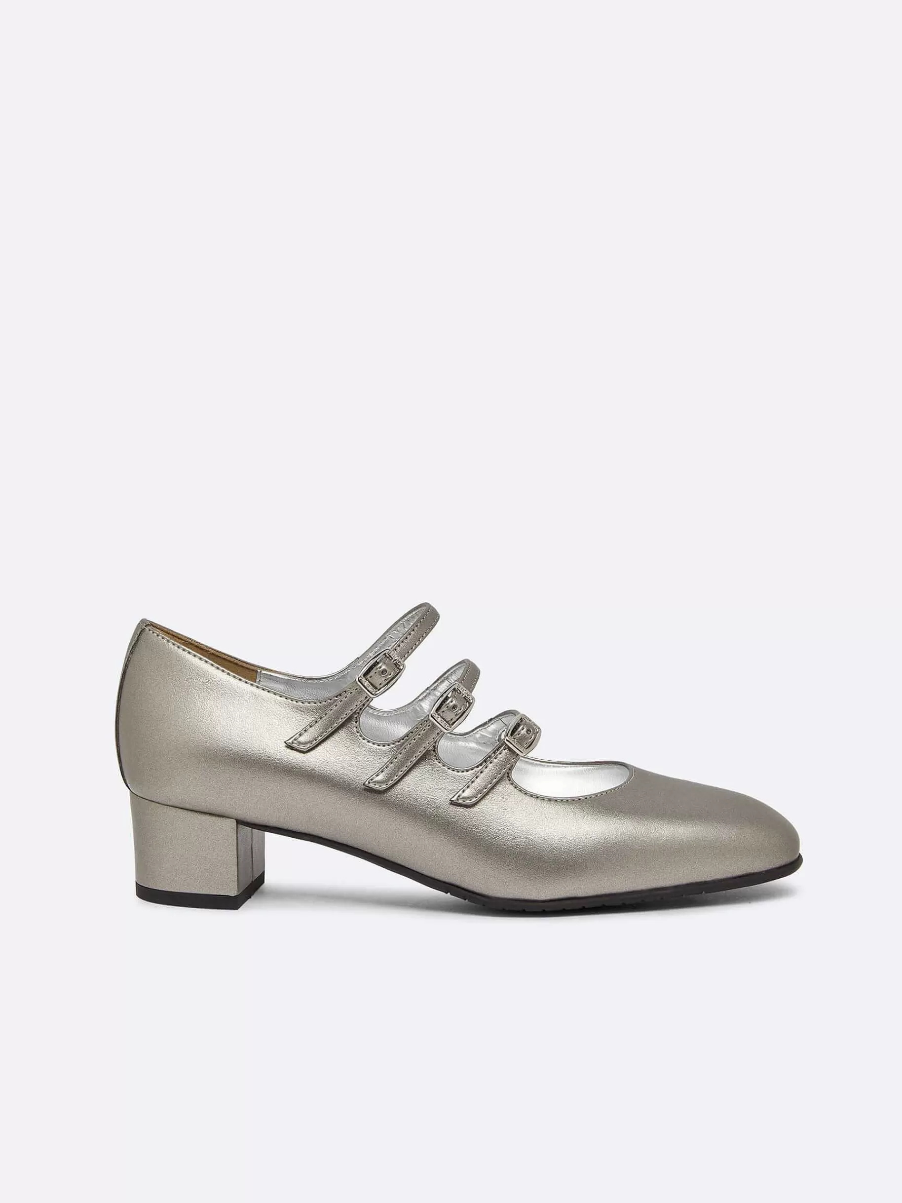 Women Carel Appleskin-Dark Silver Appleskin Mary Janes Pumps