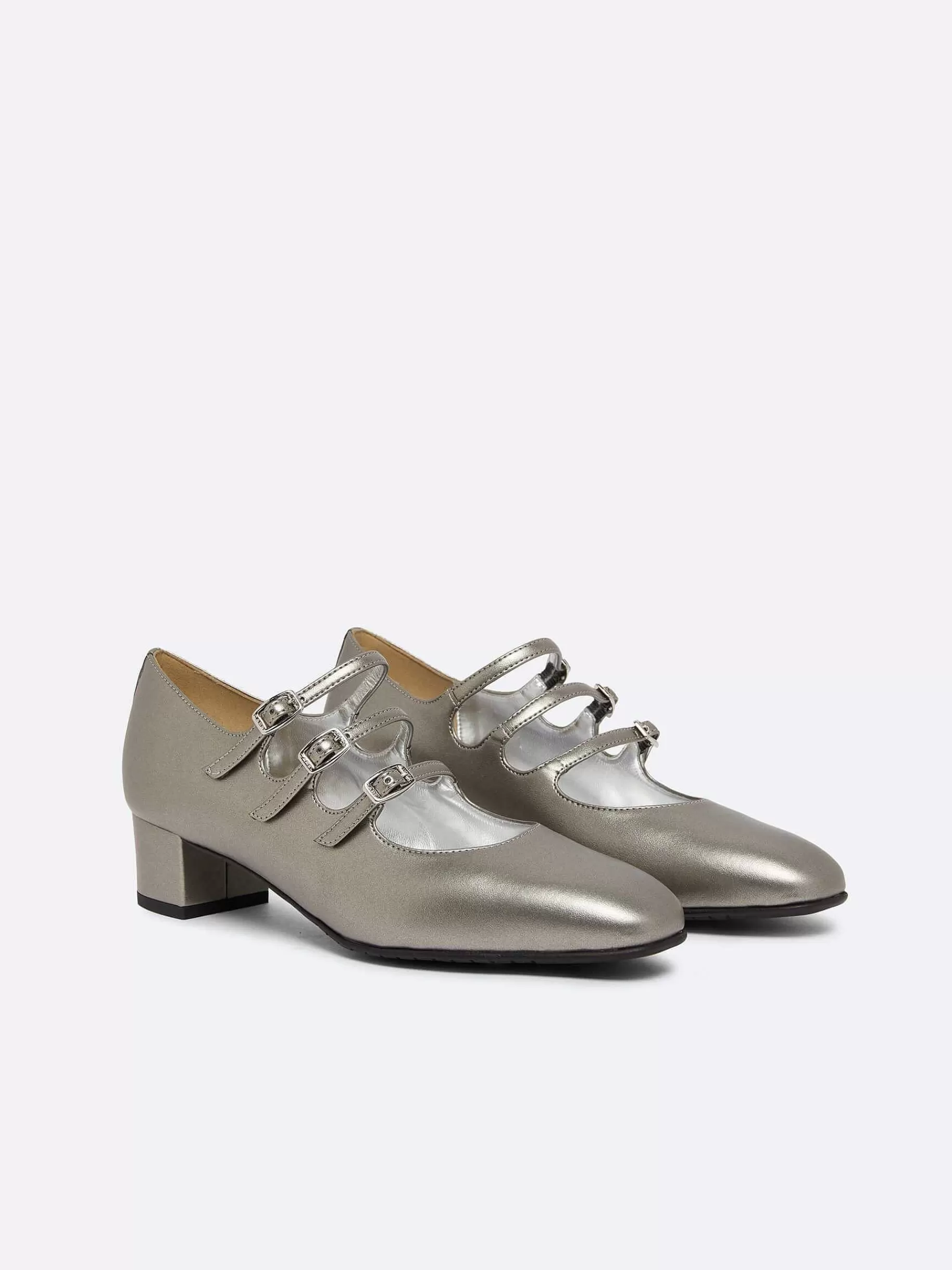 Women Carel Appleskin-Dark Silver Appleskin Mary Janes Pumps