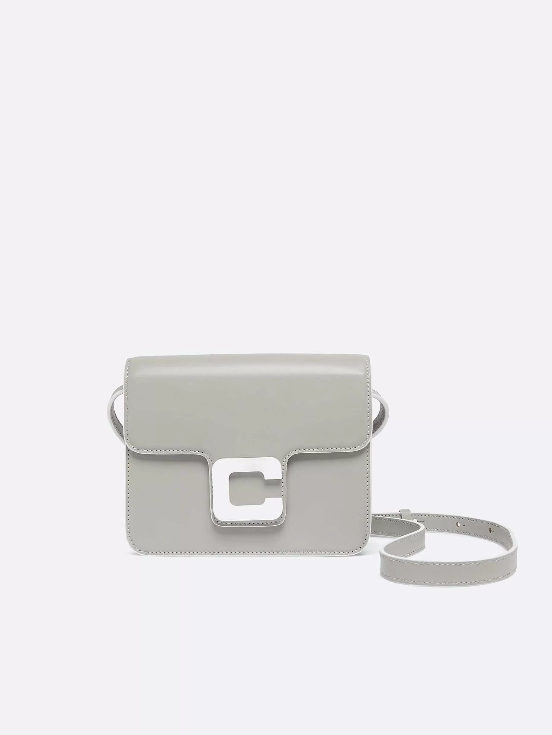 Women Carel Bags-Grey Leather Bag