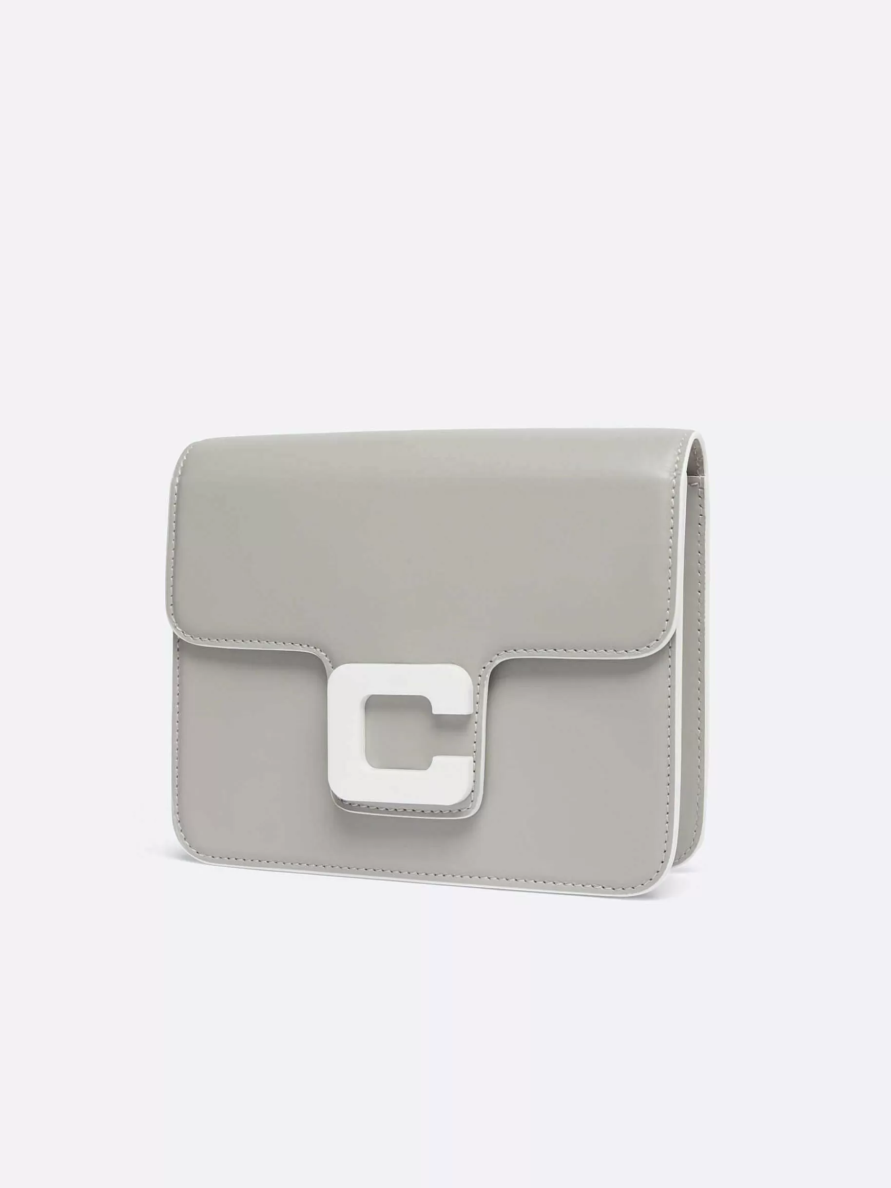 Women Carel Bags-Grey Leather Bag