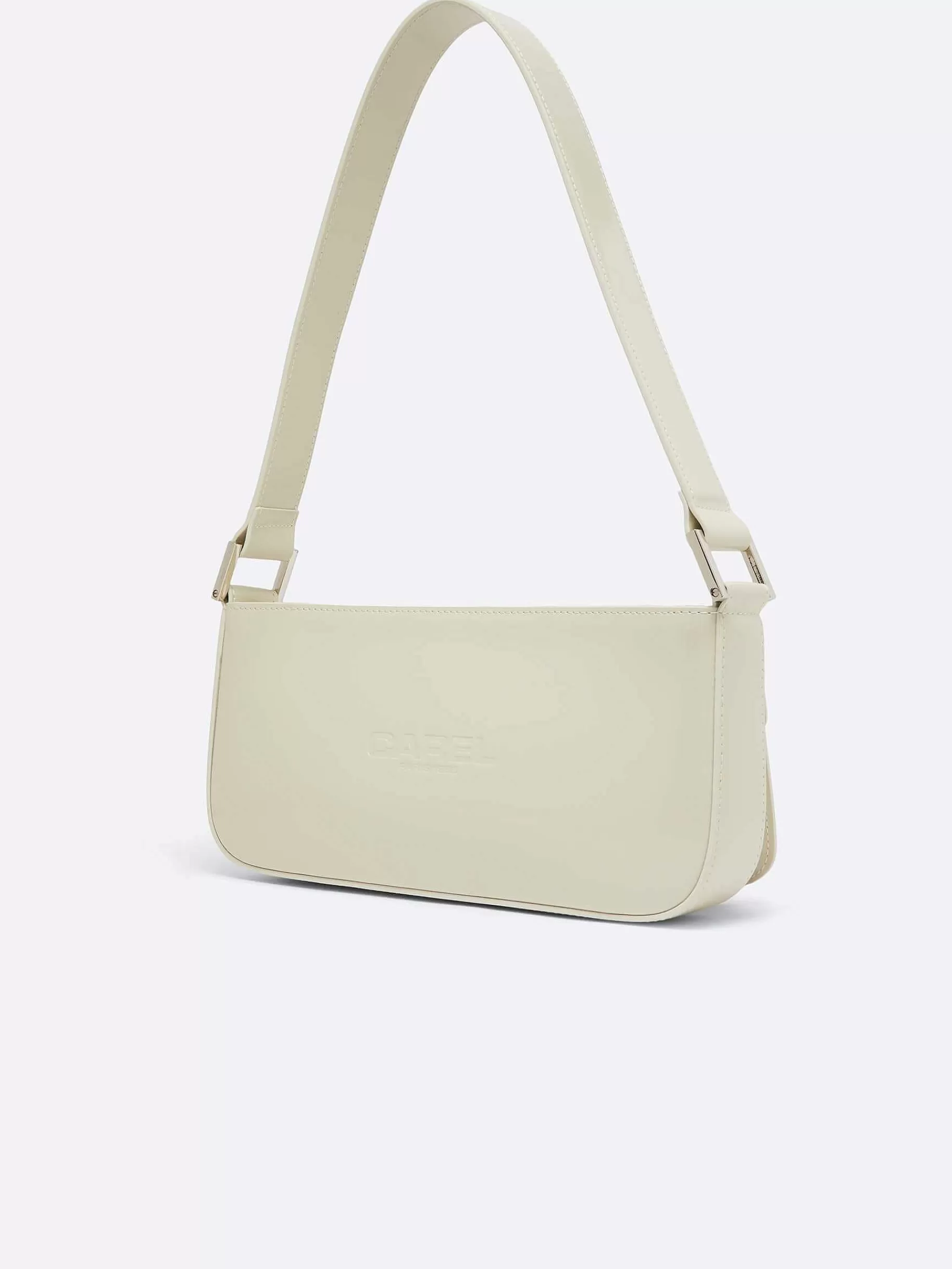 Women Carel Bags-Ivory Glossy Leather Bag