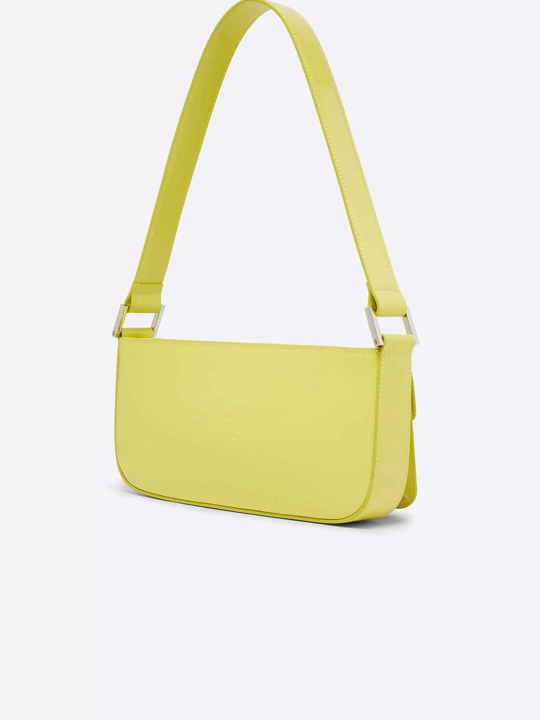 Women Carel Bags-Lemon Green Glossy Leather Bag