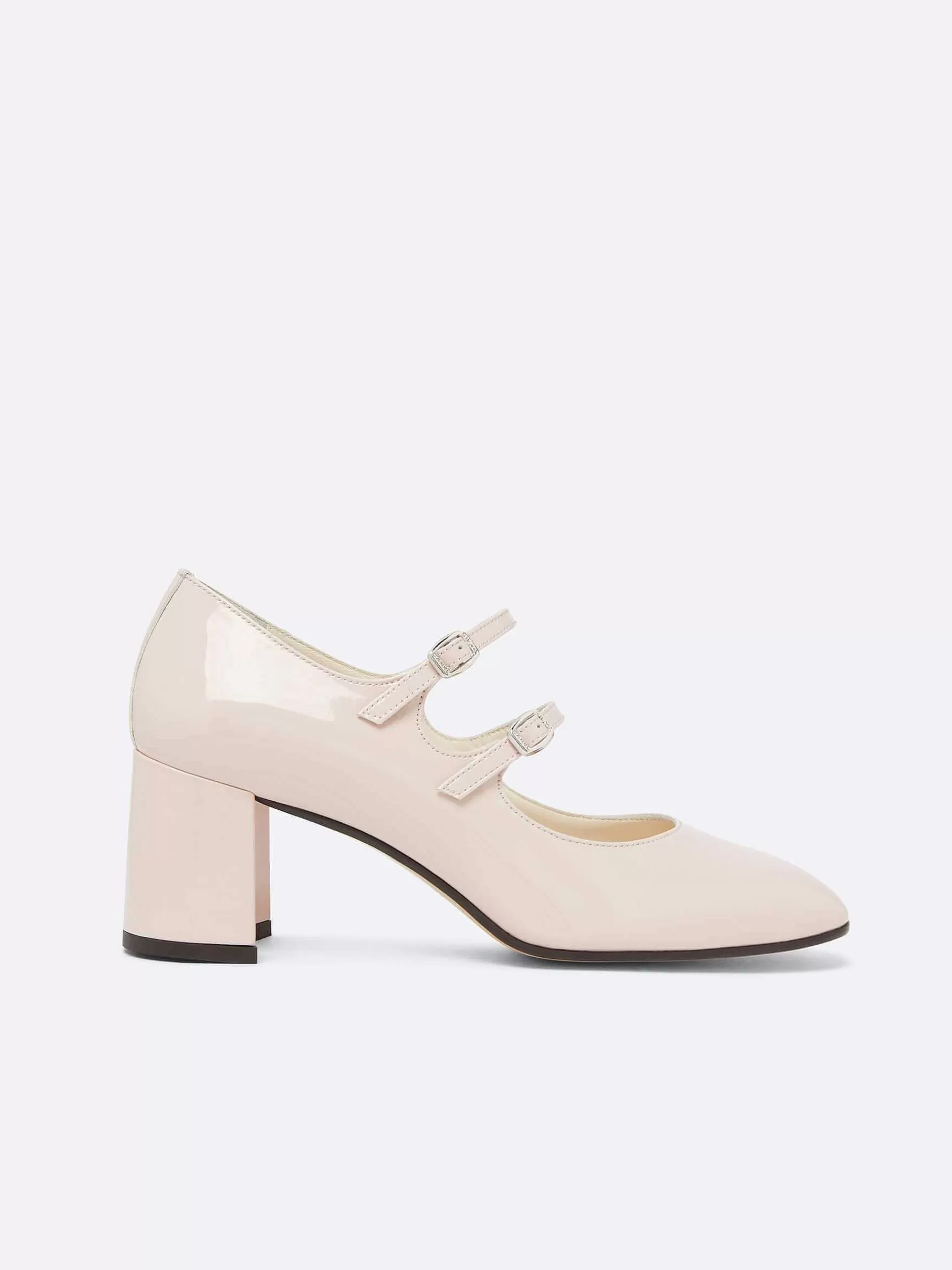 Women Carel Mary Janes-Light Pink Patent Leather Mary Janes Pumps