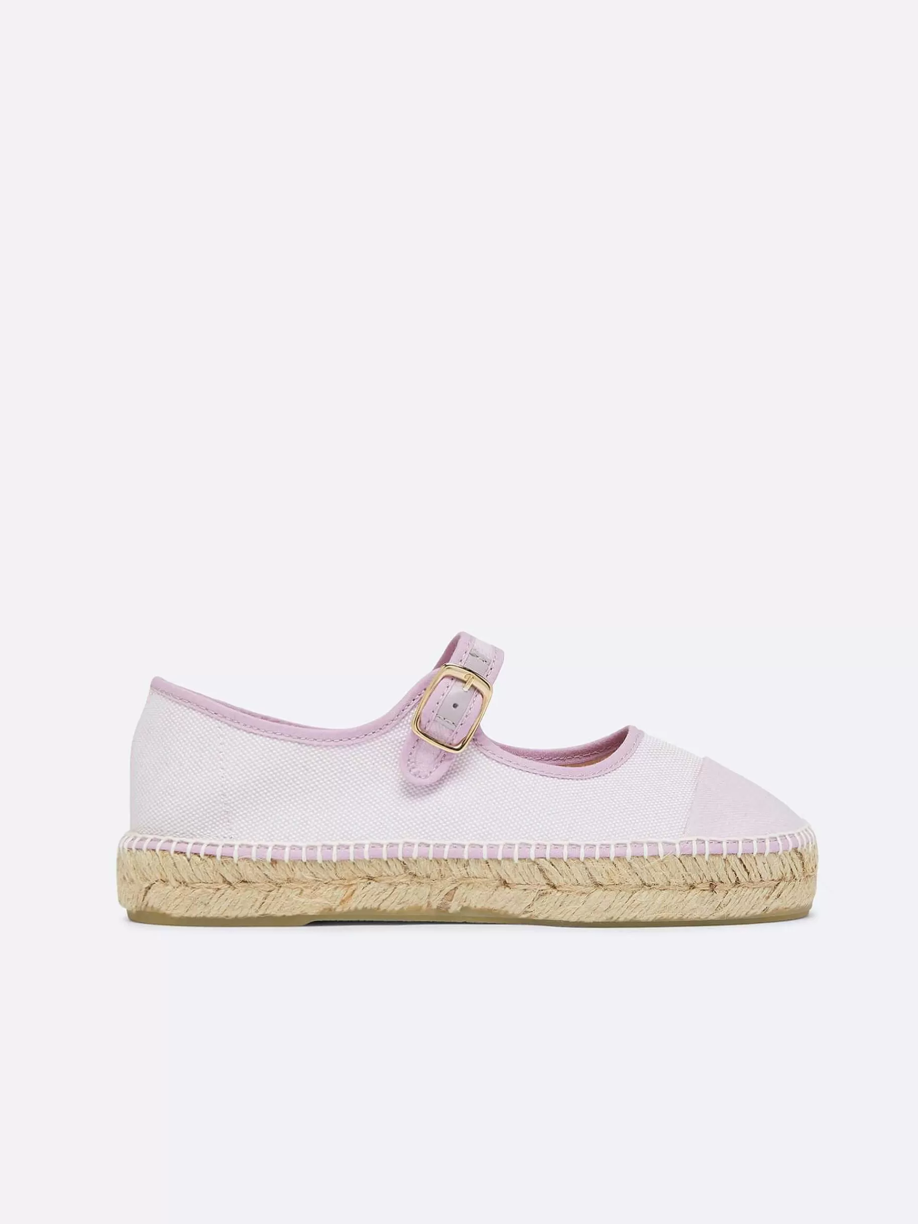Women Carel Espadrilles-Lilac Fabric Mary Janes Espadrilles