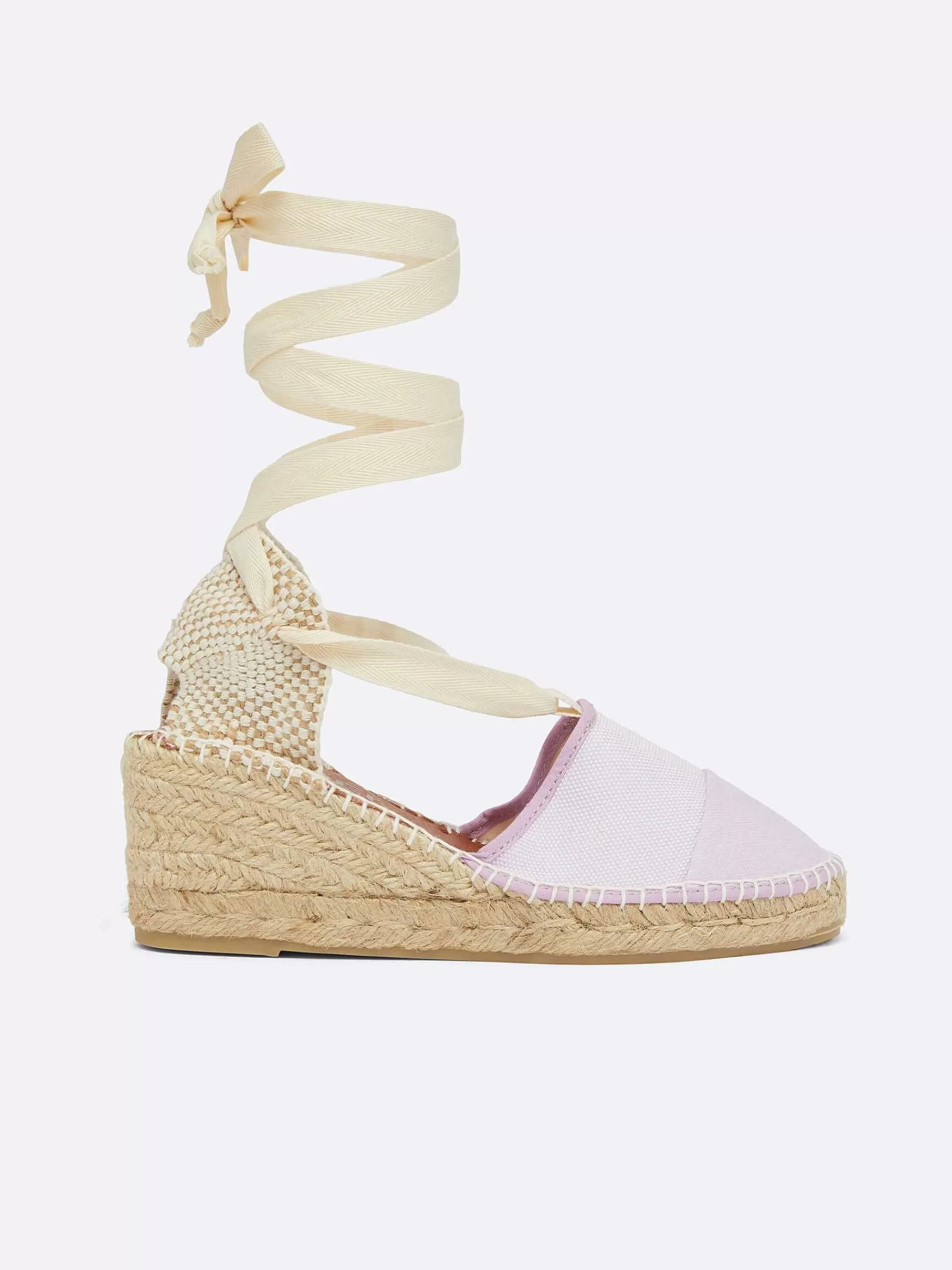Women Carel Espadrilles-Lilac Fabric Wedge Espadrilles