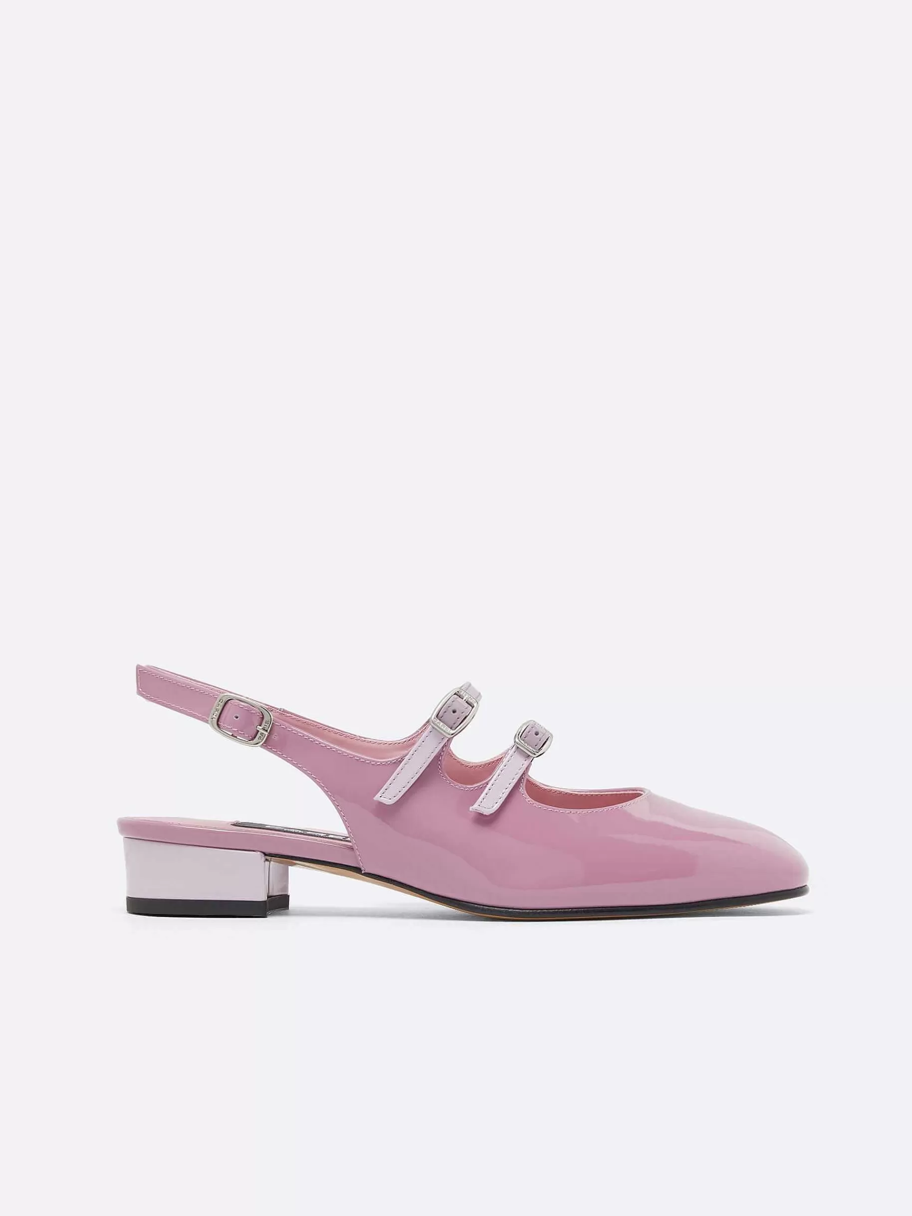 Women Carel Slingbacks-Lilac Upcycled Patent Leather Slingback Mary Janes