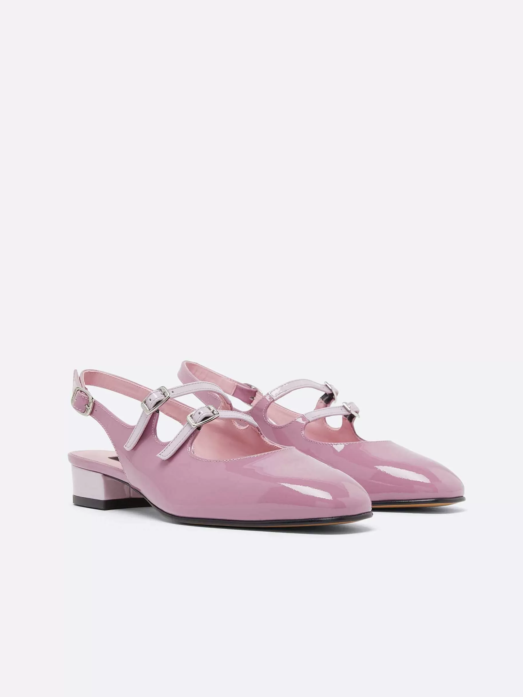 Women Carel Slingbacks-Lilac Upcycled Patent Leather Slingback Mary Janes