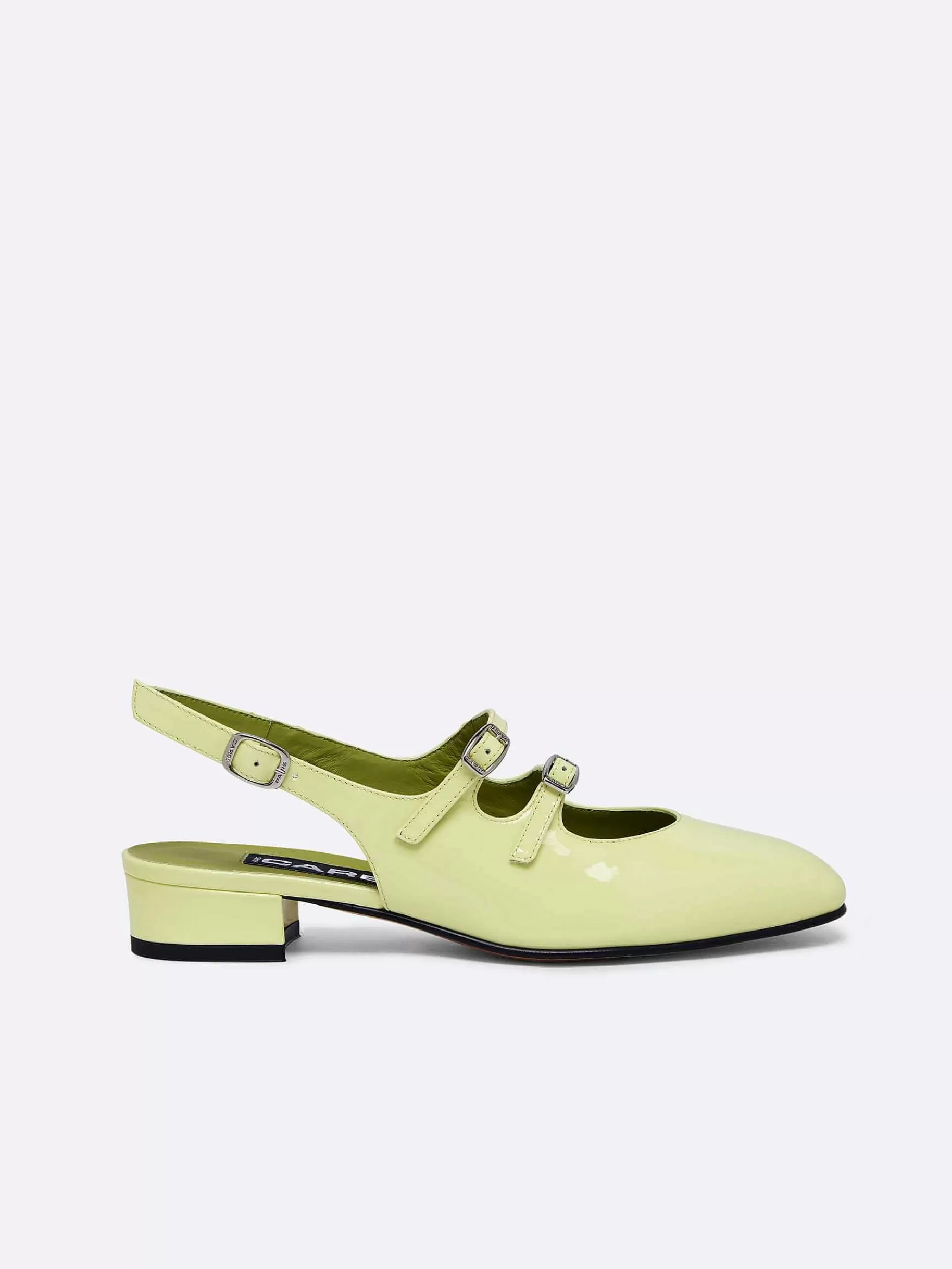 Women Carel Slingbacks-Lime Patent Leather Slingback Mary Janes