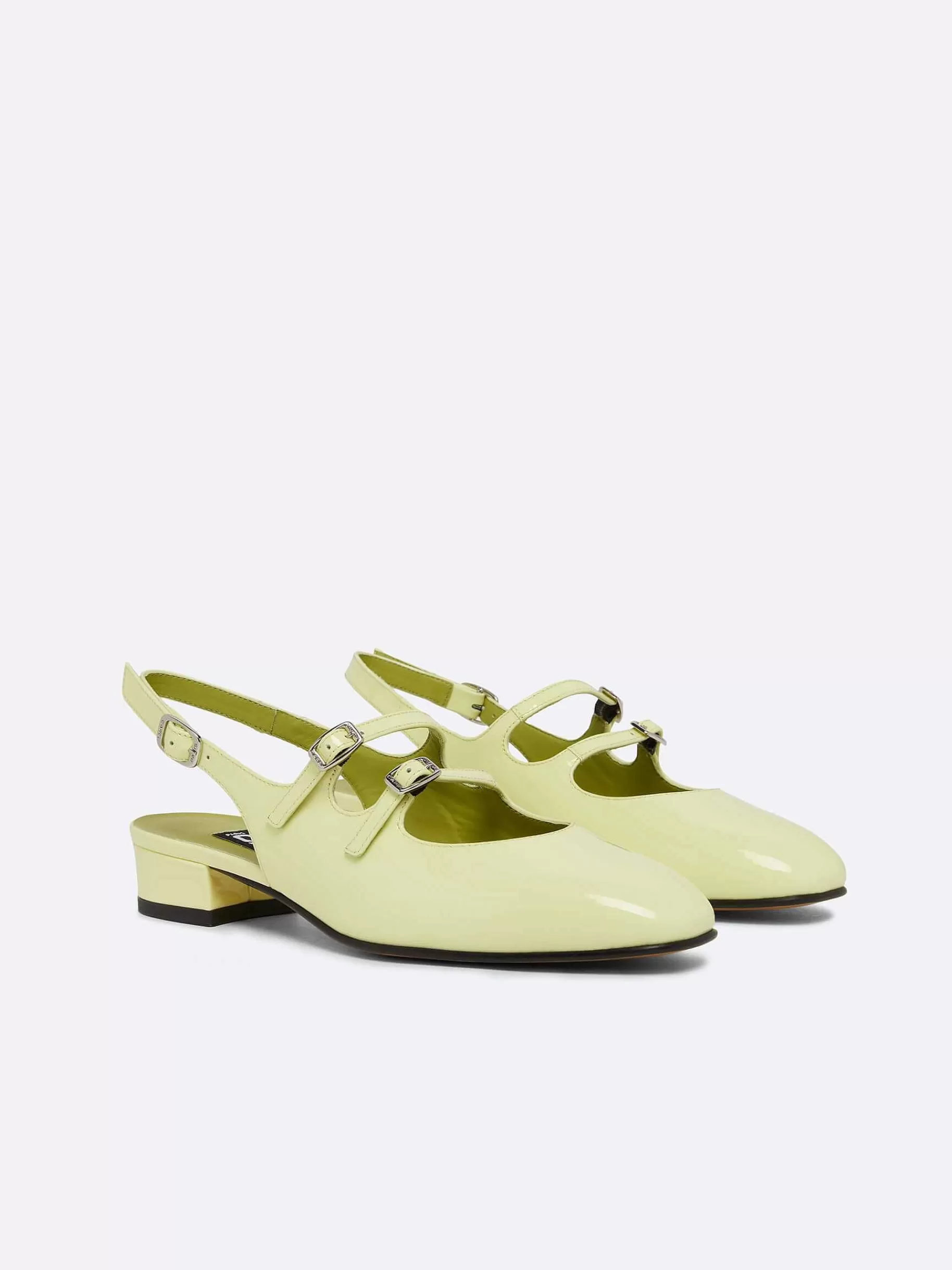 Women Carel Slingbacks-Lime Patent Leather Slingback Mary Janes