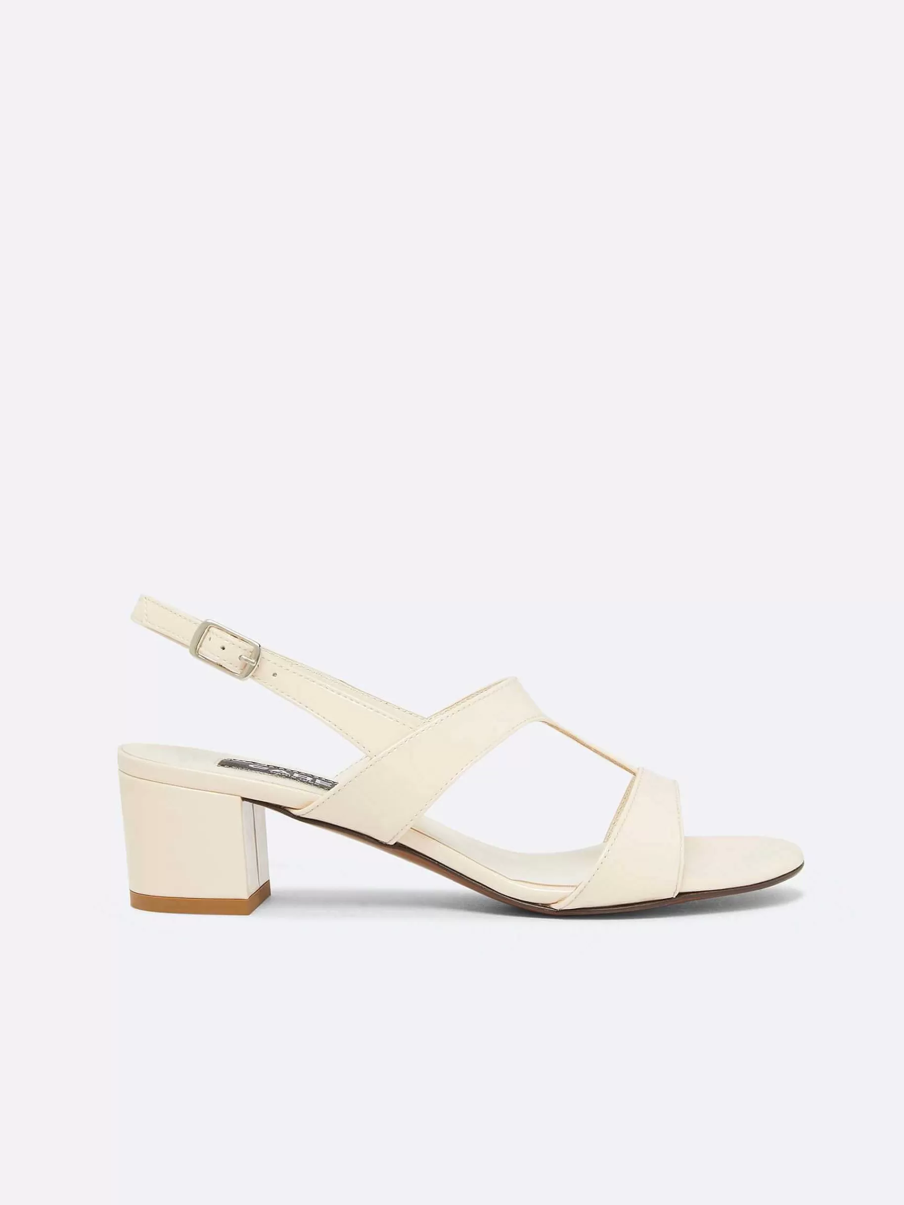 Women Carel Sandals And Mules-Nude Patent Leather Sandals
