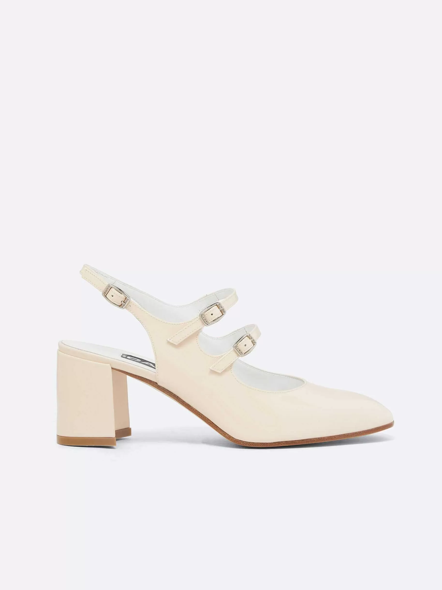 Women Carel Slingbacks-Nude Patent Leather Slingback Mary Janes