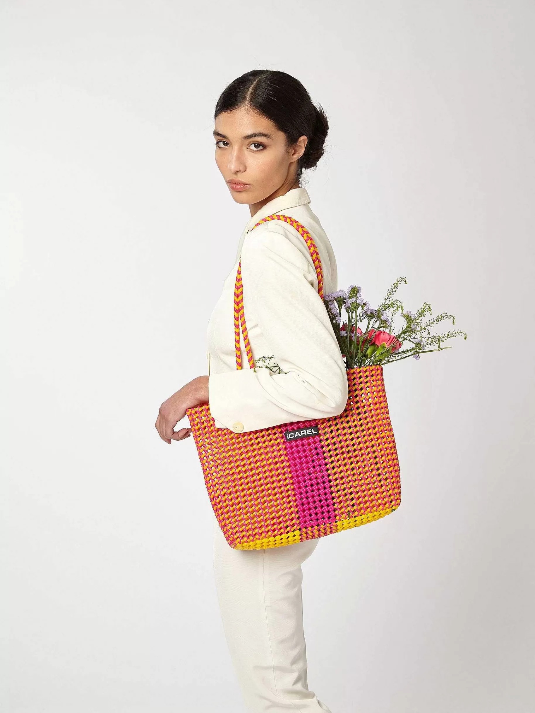 Women Carel Bags-Orange And Pink Bag
