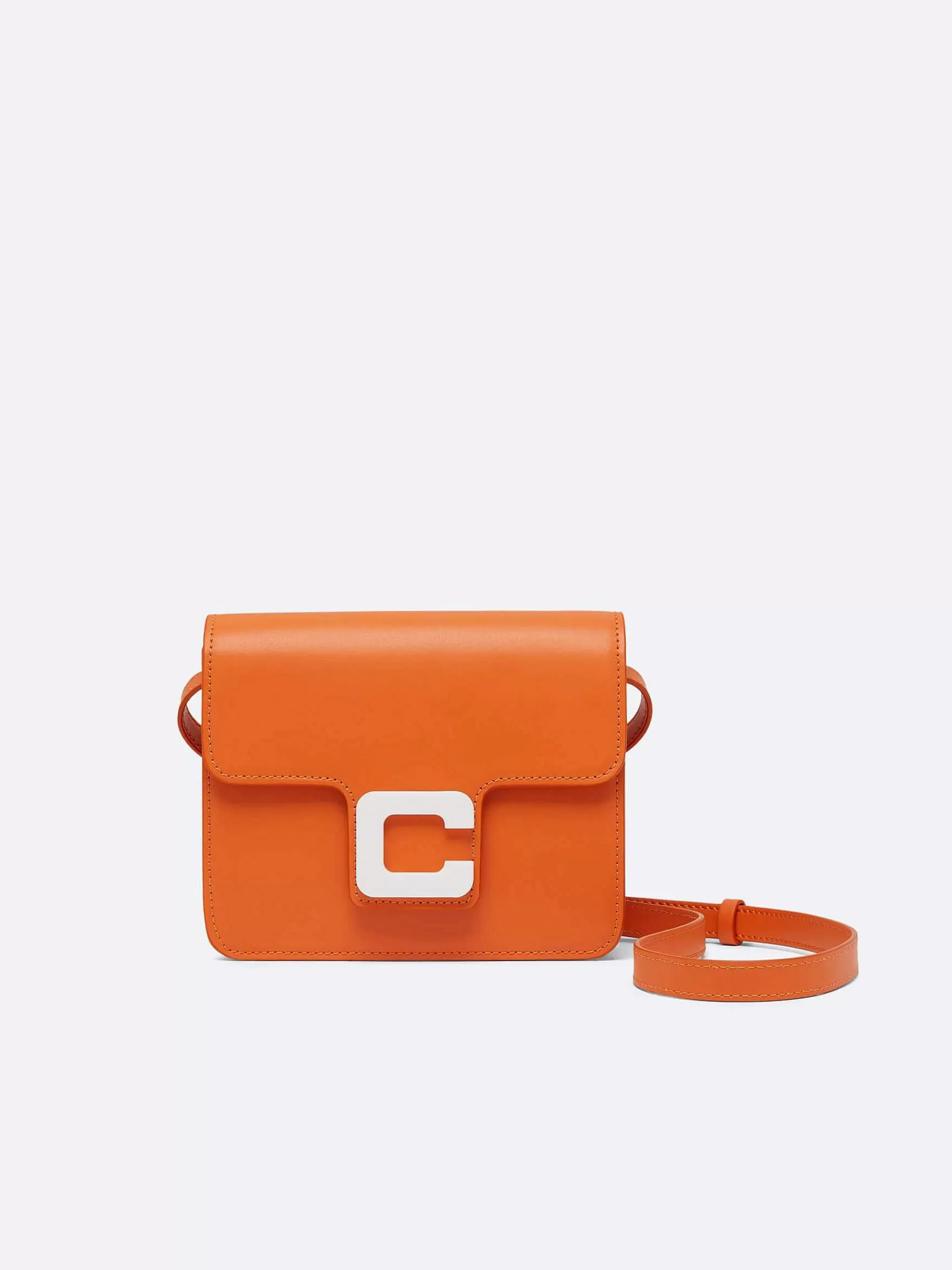 Women Carel Bags-Orange Leather Bag