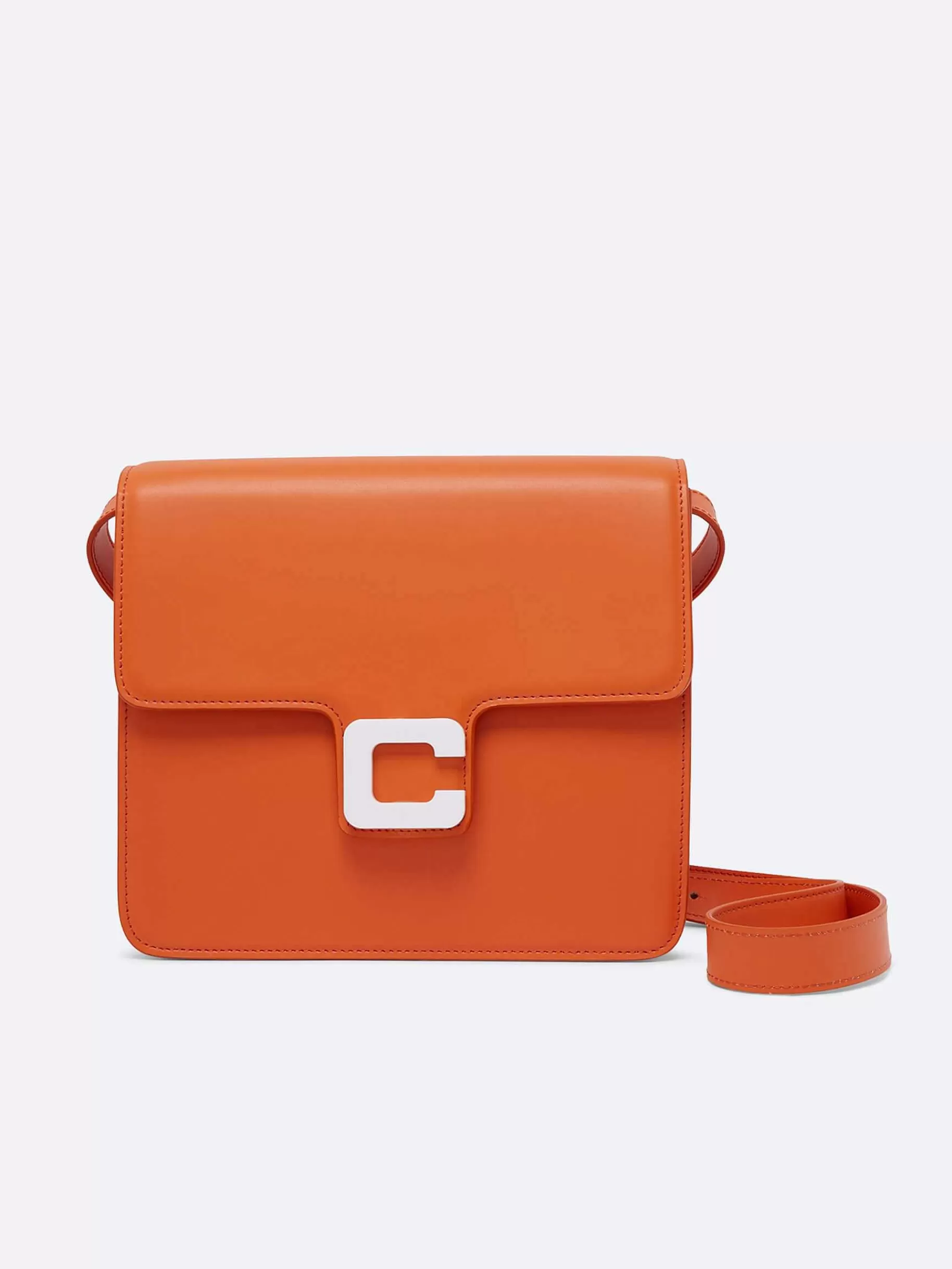 Women Carel Bags-Orange Leather Bag