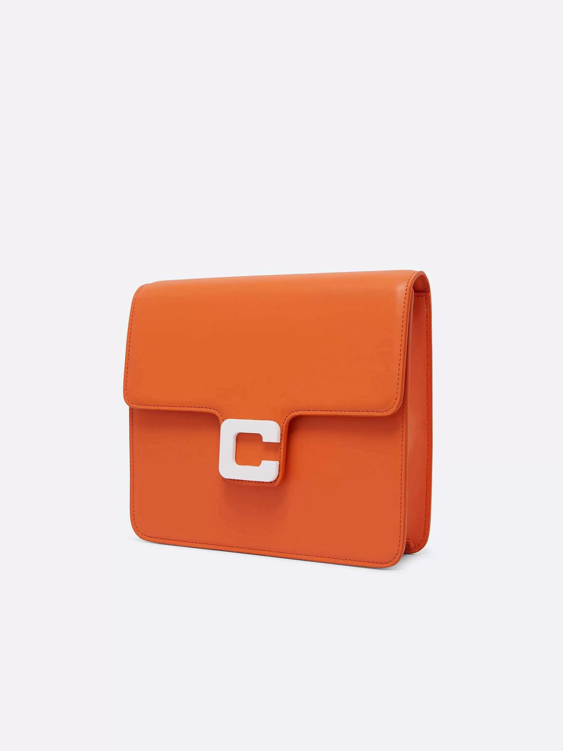 Women Carel Bags-Orange Leather Bag
