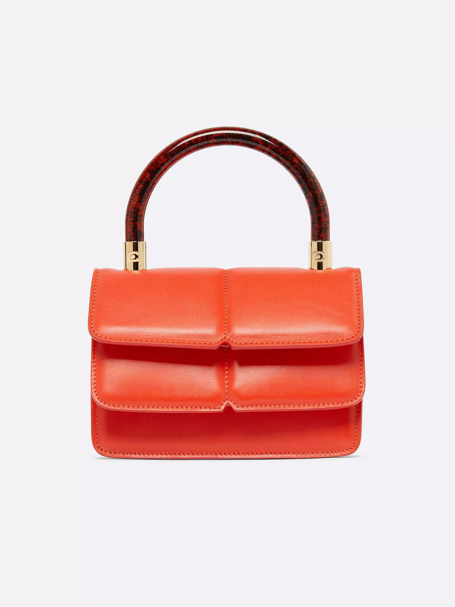 Women Carel Bags-Orange Upcycled Leather Handbag