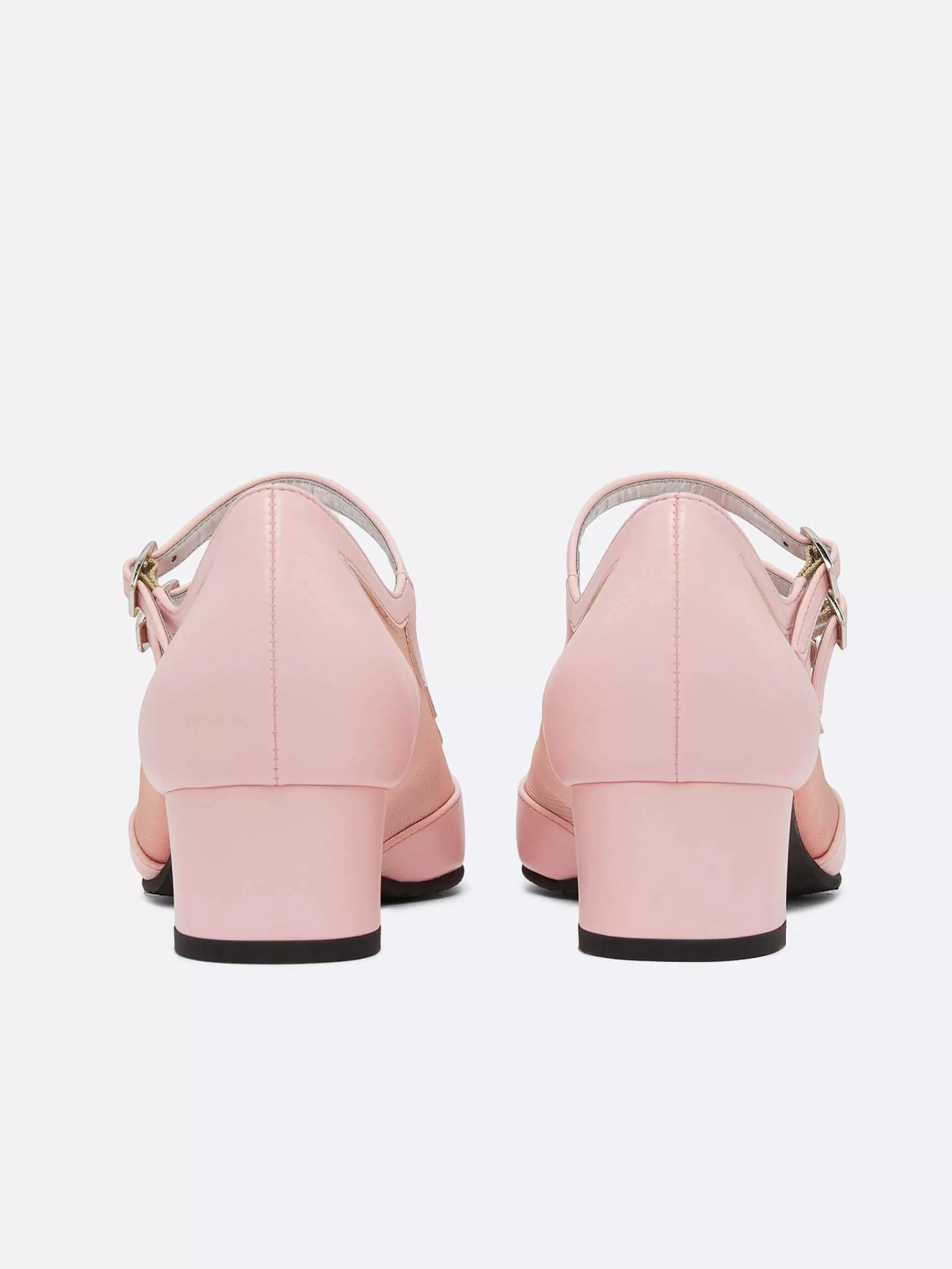 Women Carel Mary Janes-Pink Appleskin And Mesh Mary Janes Pumps