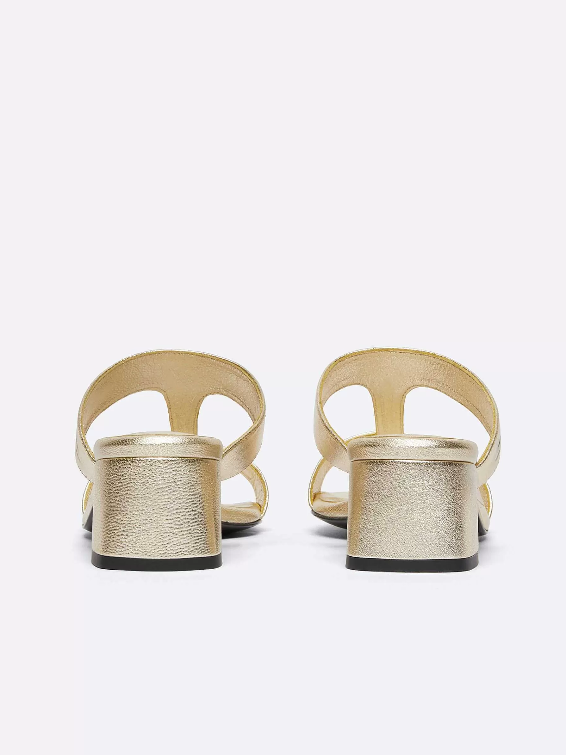 Women Carel Sandals And Mules-Platinum Nappa Leather Mules