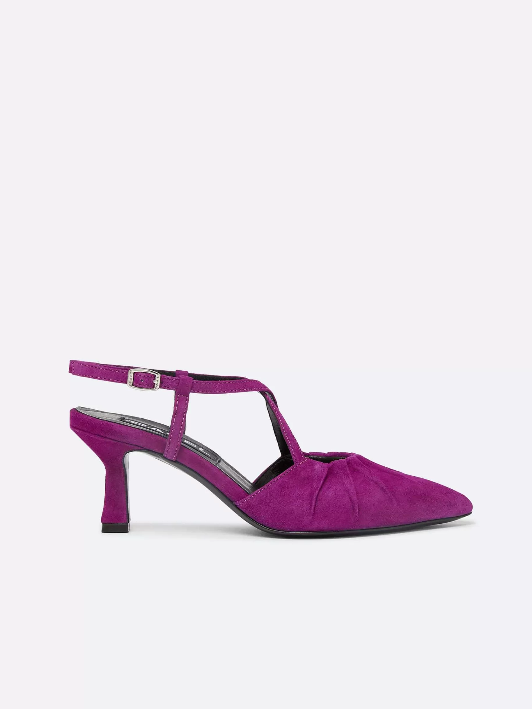 Women Carel Pumps-Purple Upcycled Suede Leather Slingback Pumps