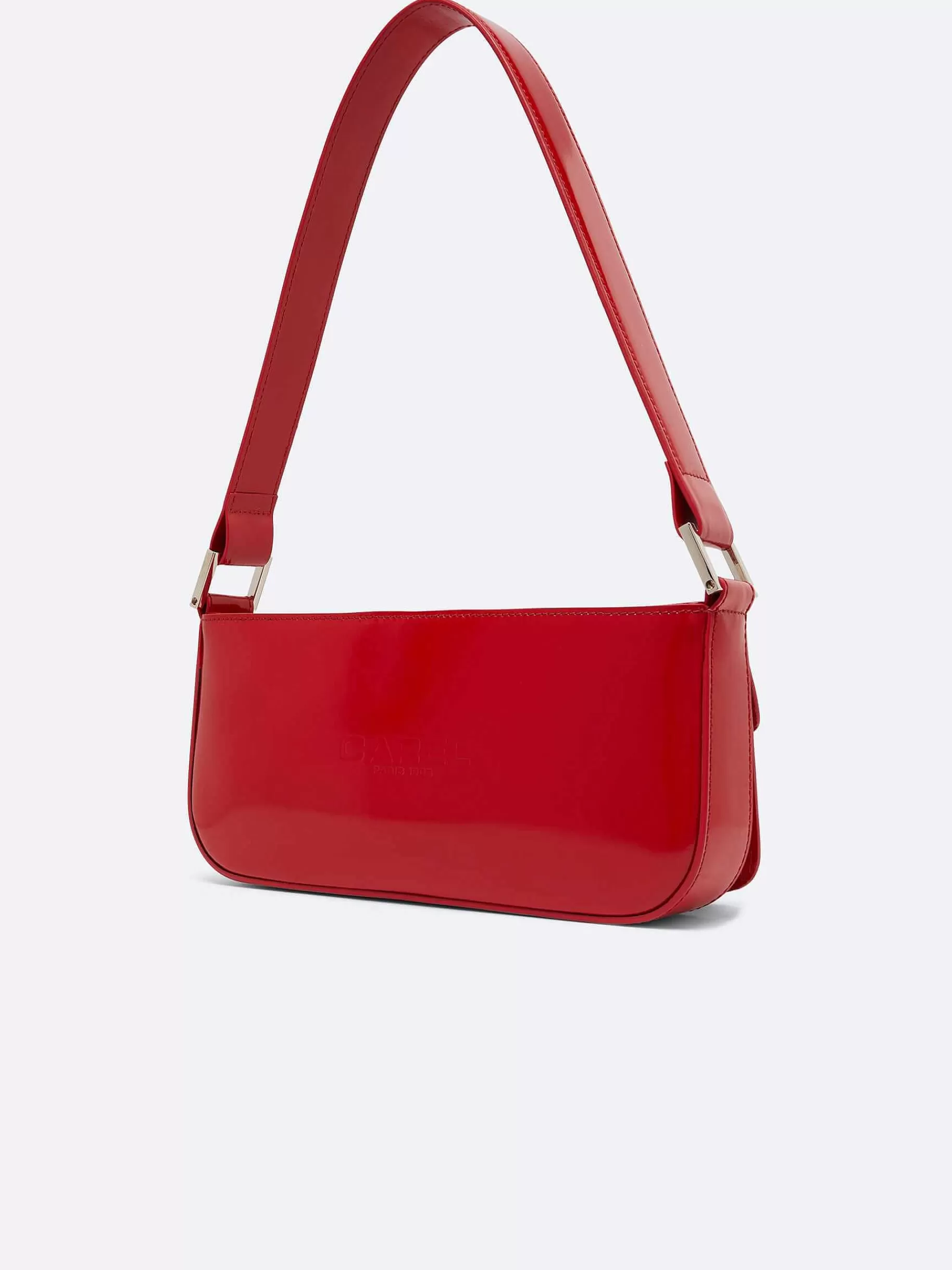 Women Carel Bags-Red Glossy Leather Bag