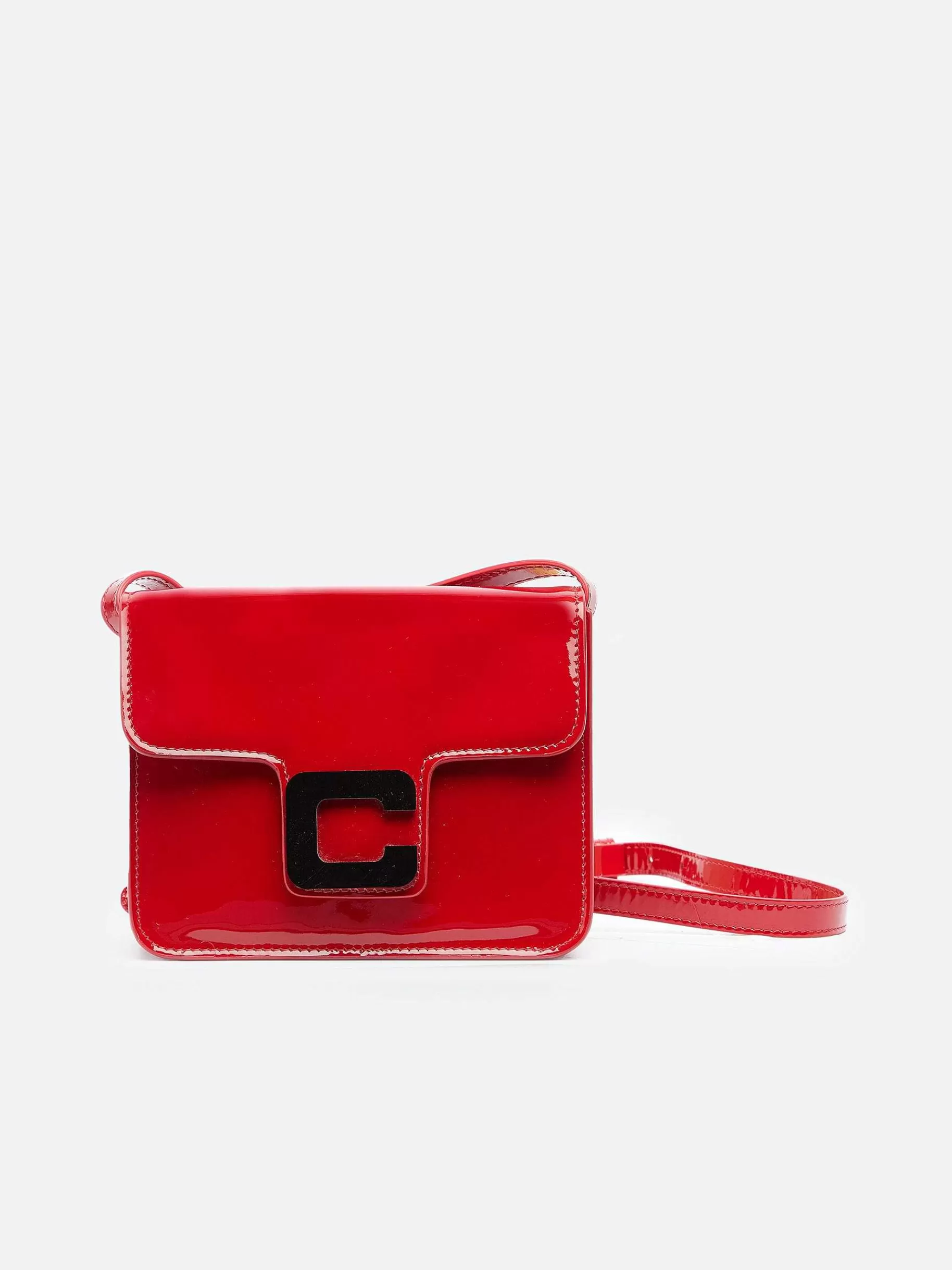 Women Carel Bags-Red Patent Leather Bag