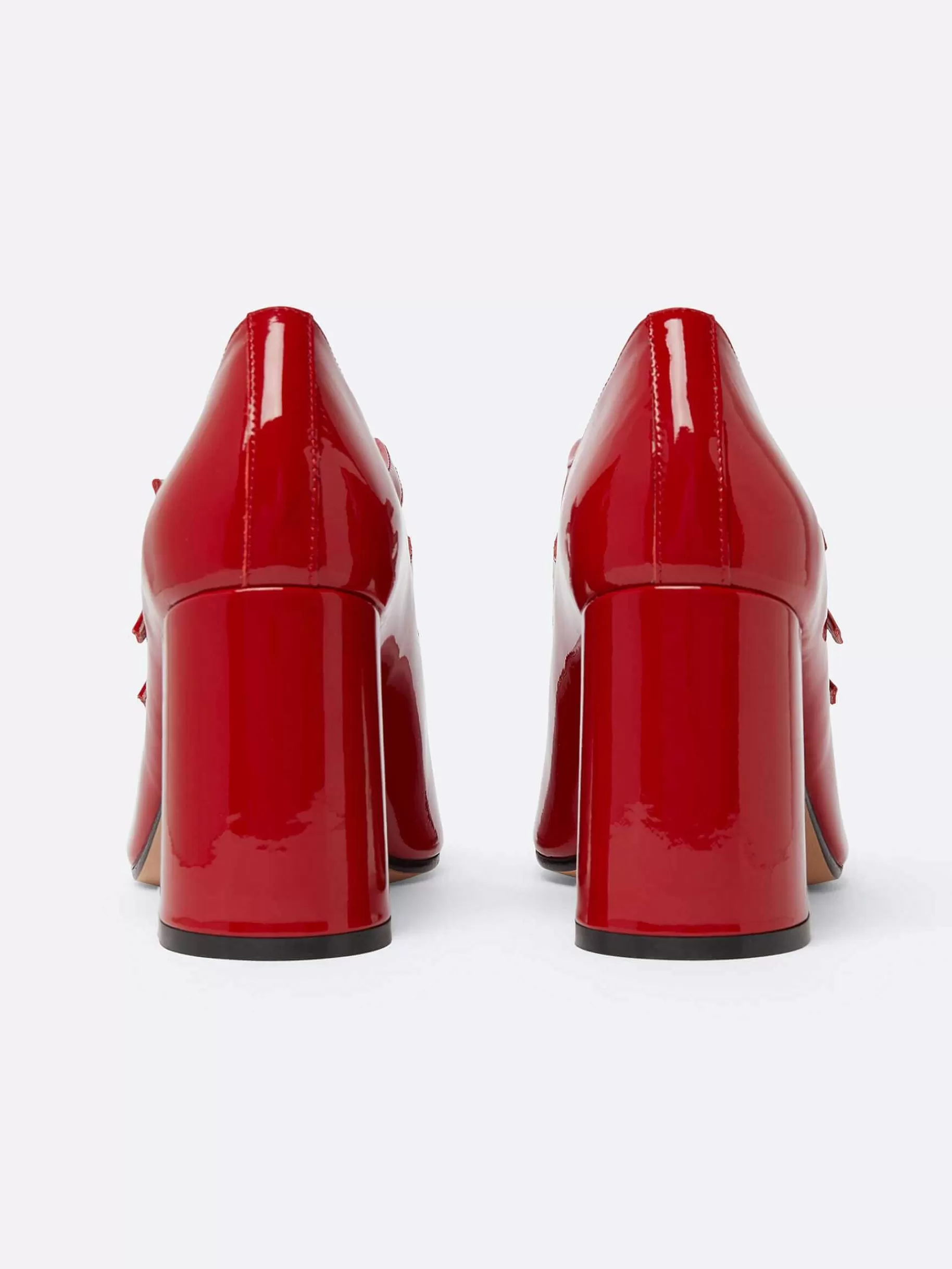 Women Carel Mary Janes-Red Patent Leather Mary Janes Pumps