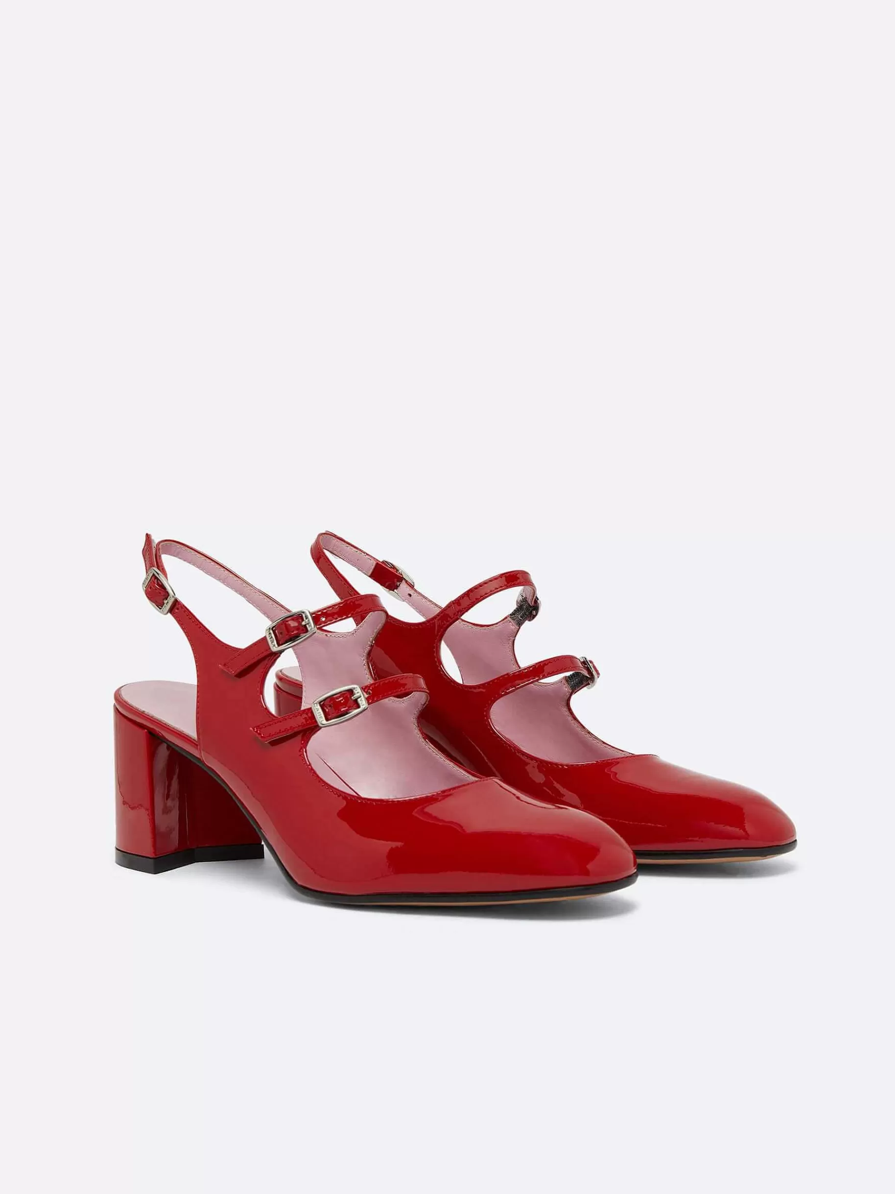 Women Carel Slingbacks-Red Patent Leather Slingback Mary Janes