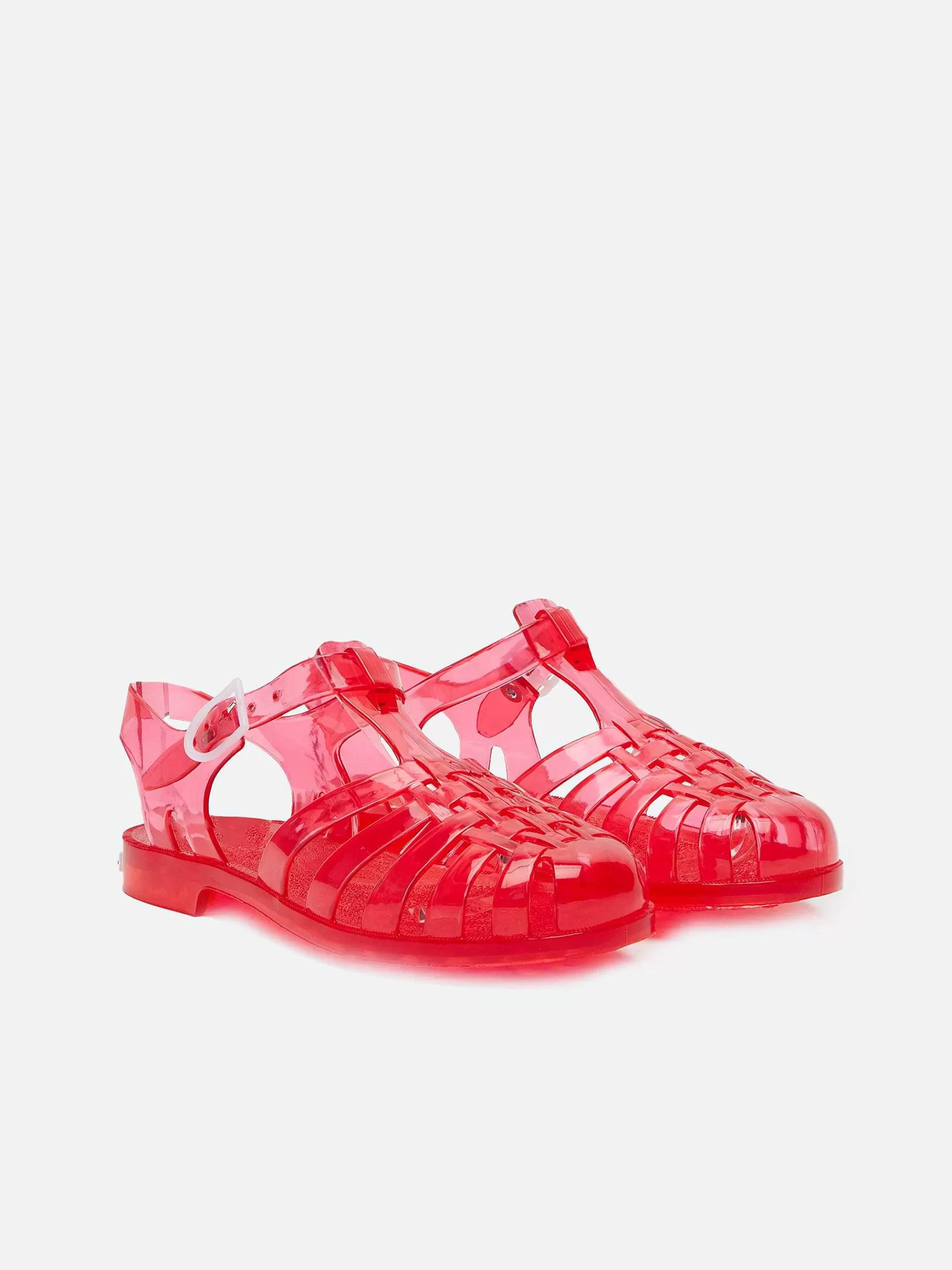 Women Carel Sandals And Mules-Red Plastic Sandals