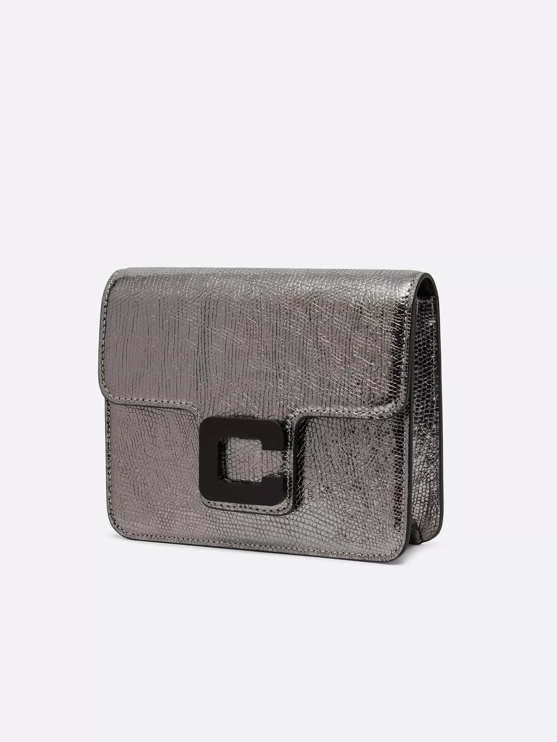 Women Carel Bags-Silver Upcycled Leather Bag
